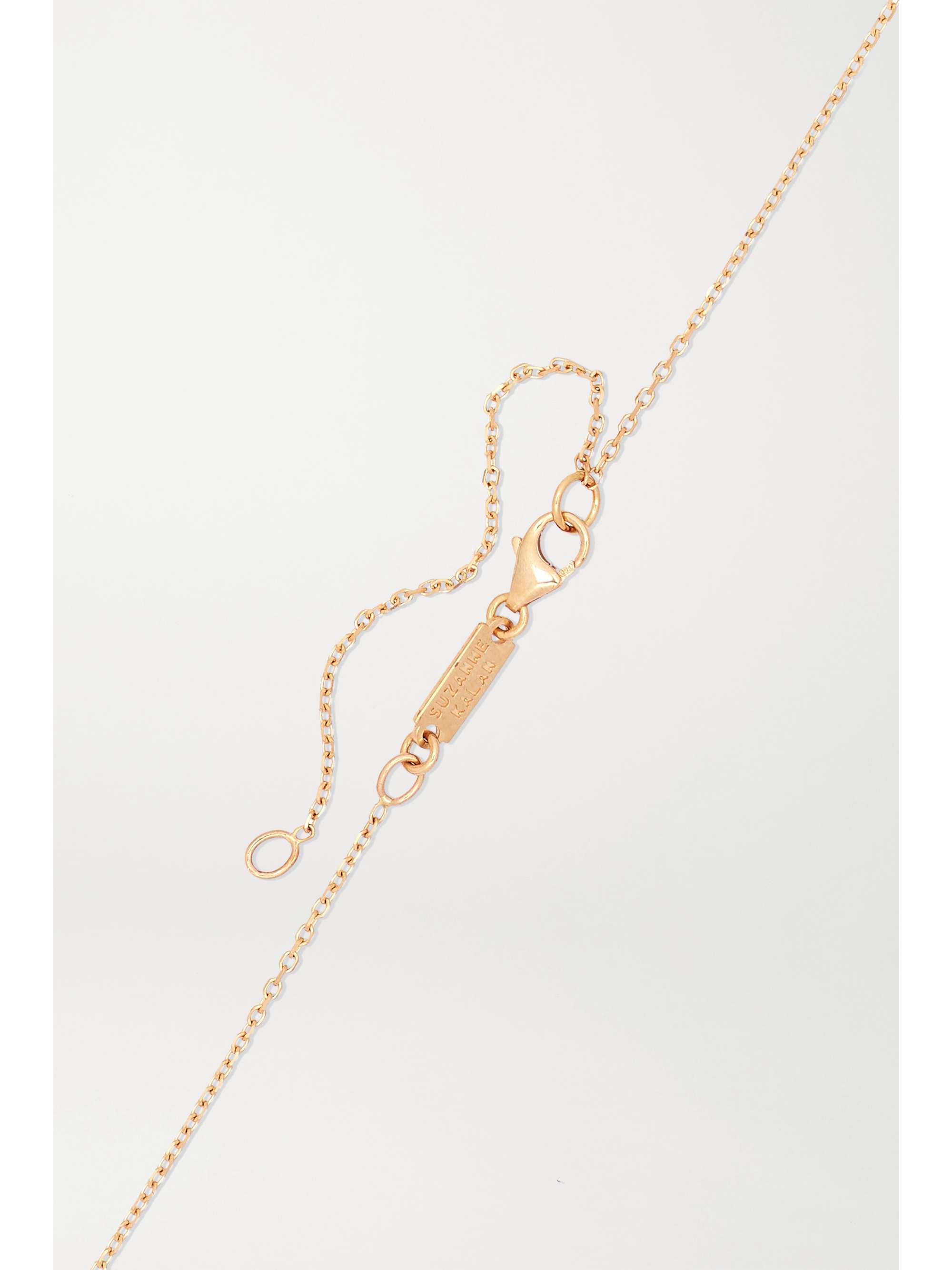 SUZANNE KALAN 18-karat rose gold diamond necklace