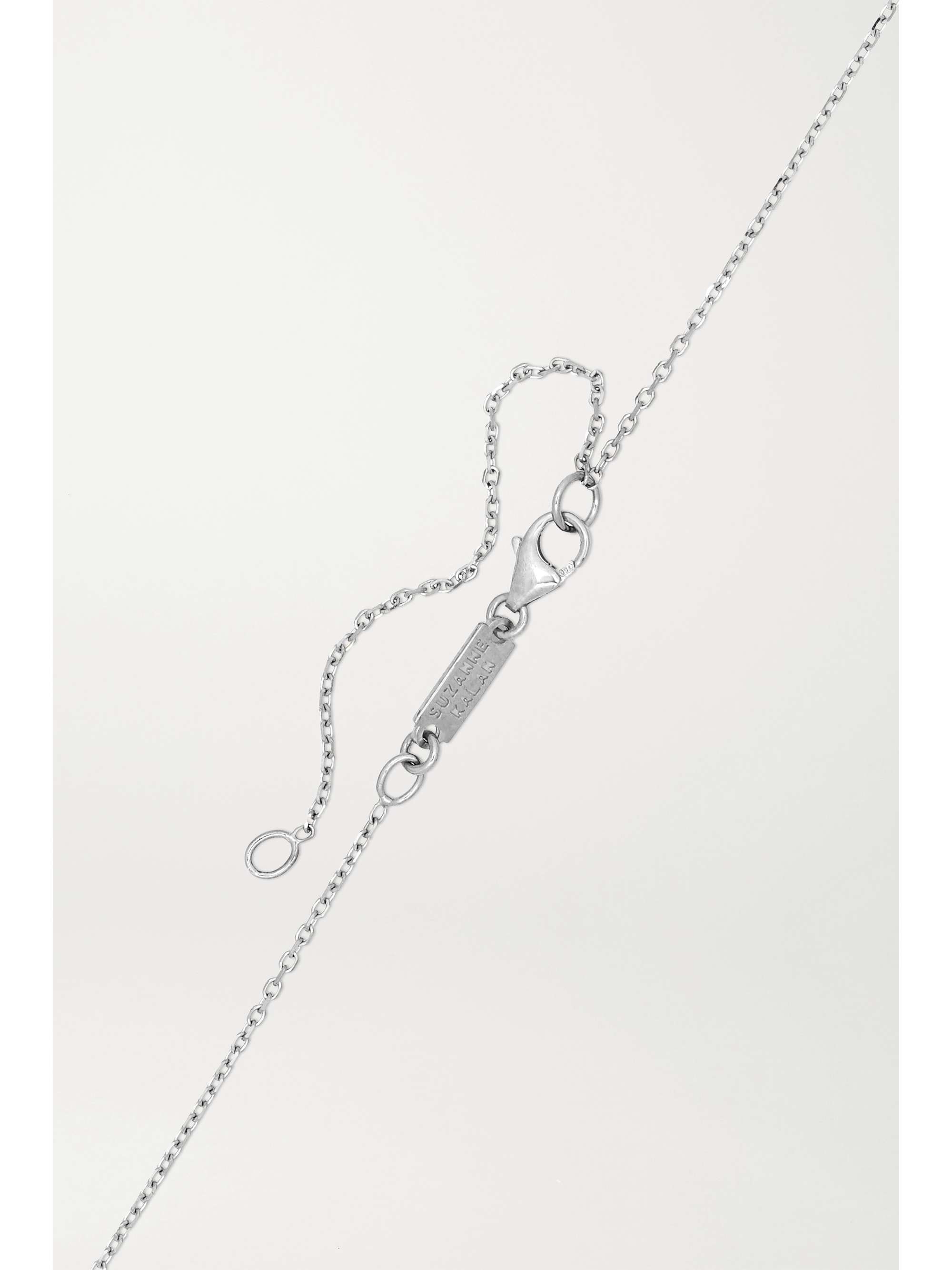 SUZANNE KALAN 18-karat white gold diamond necklace