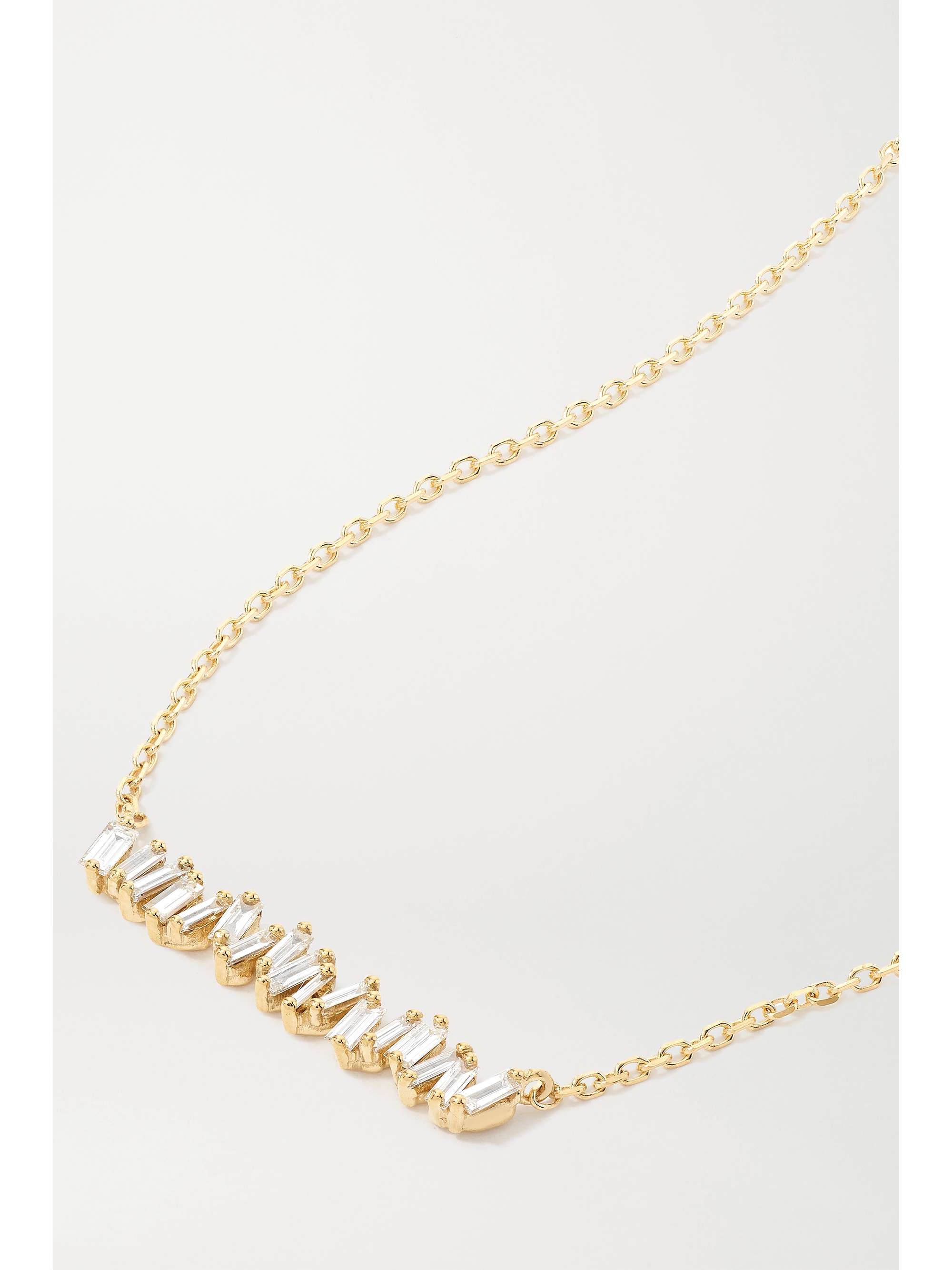 SUZANNE KALAN 18-karat gold diamond necklace