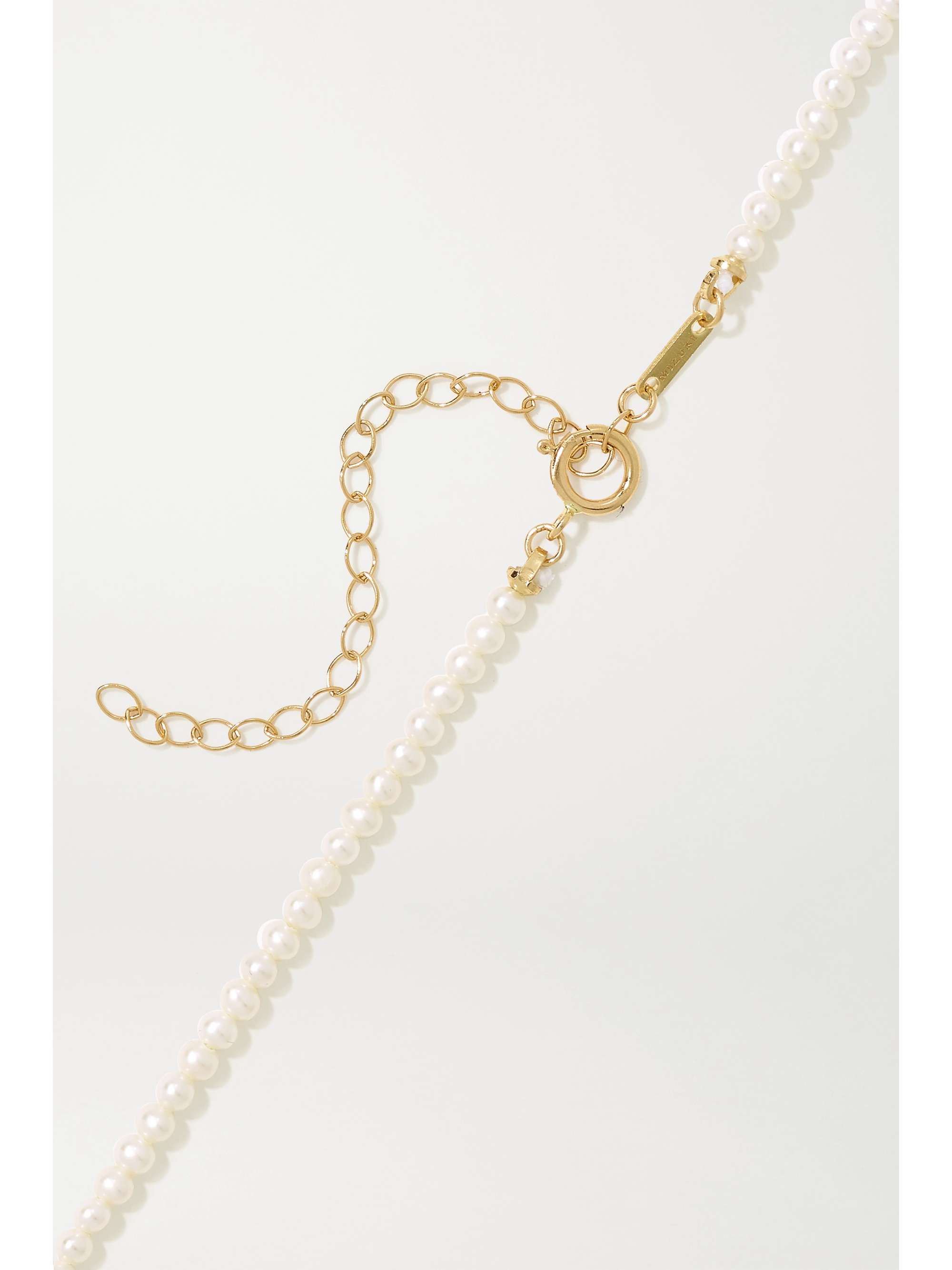 MIZUKI 14-karat gold, pearl and diamond necklace