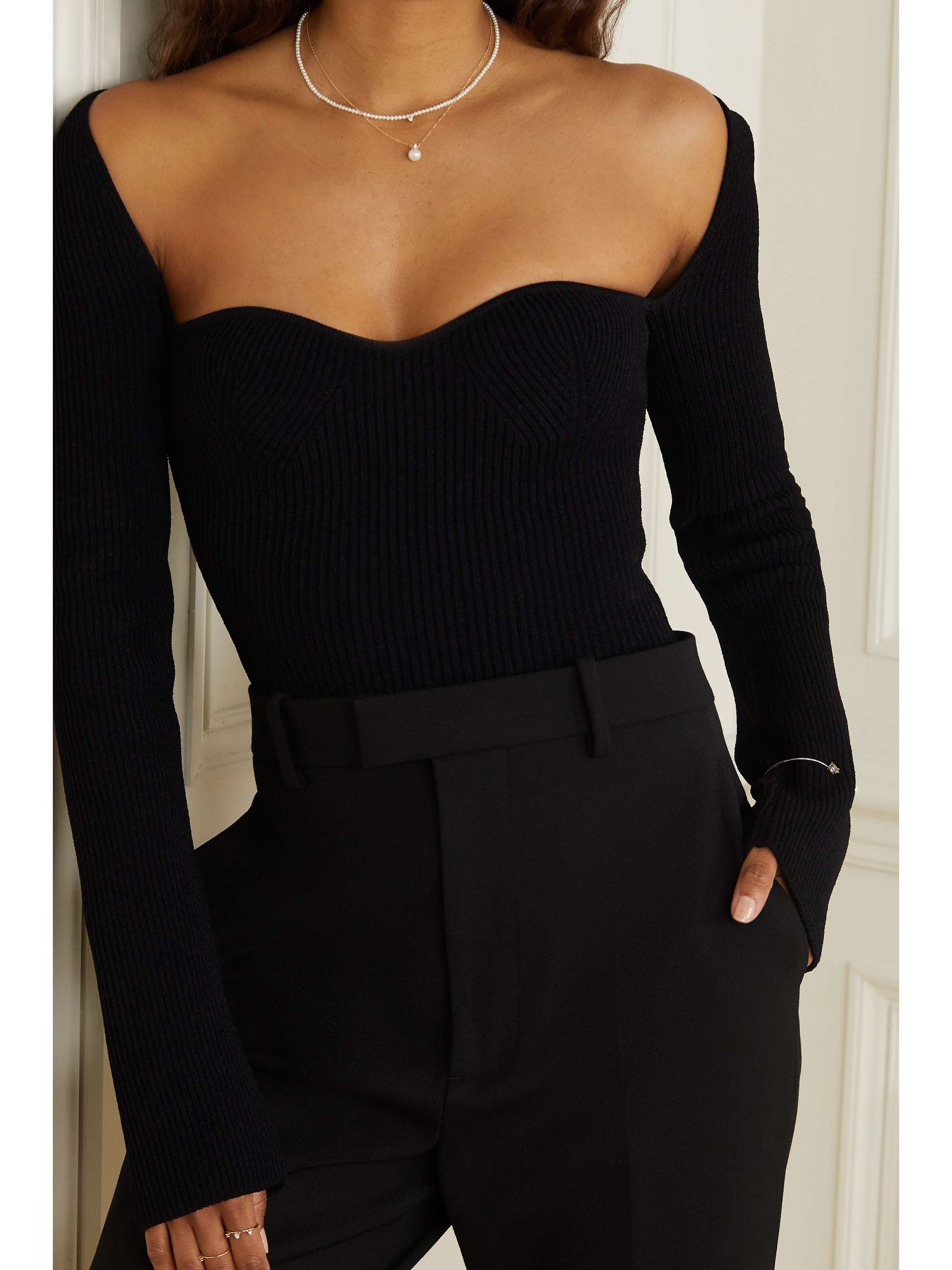 MIZUKI 14-karat gold, pearl and diamond necklace