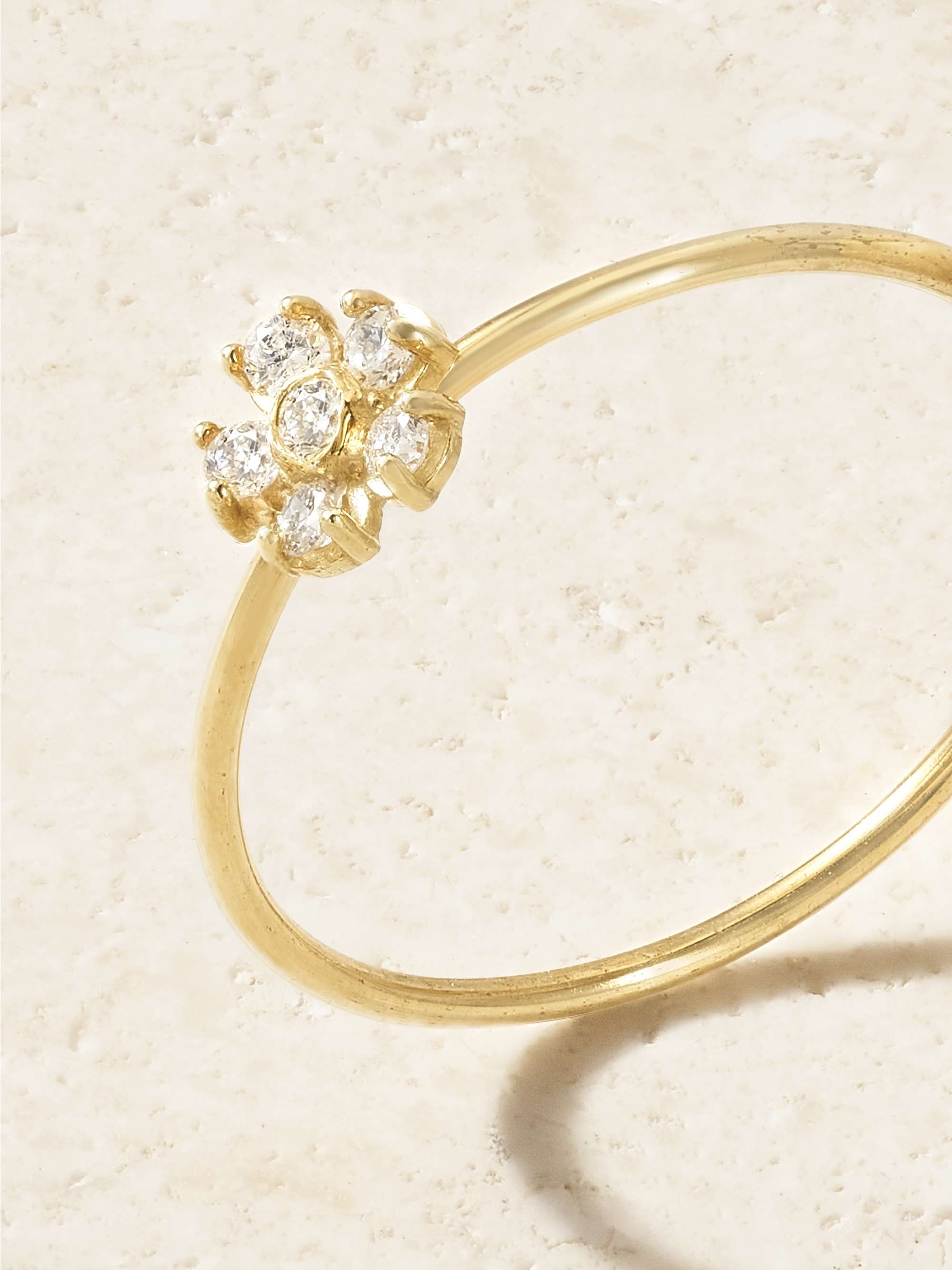 JENNIFER MEYER Flower 18-karat gold diamond ring