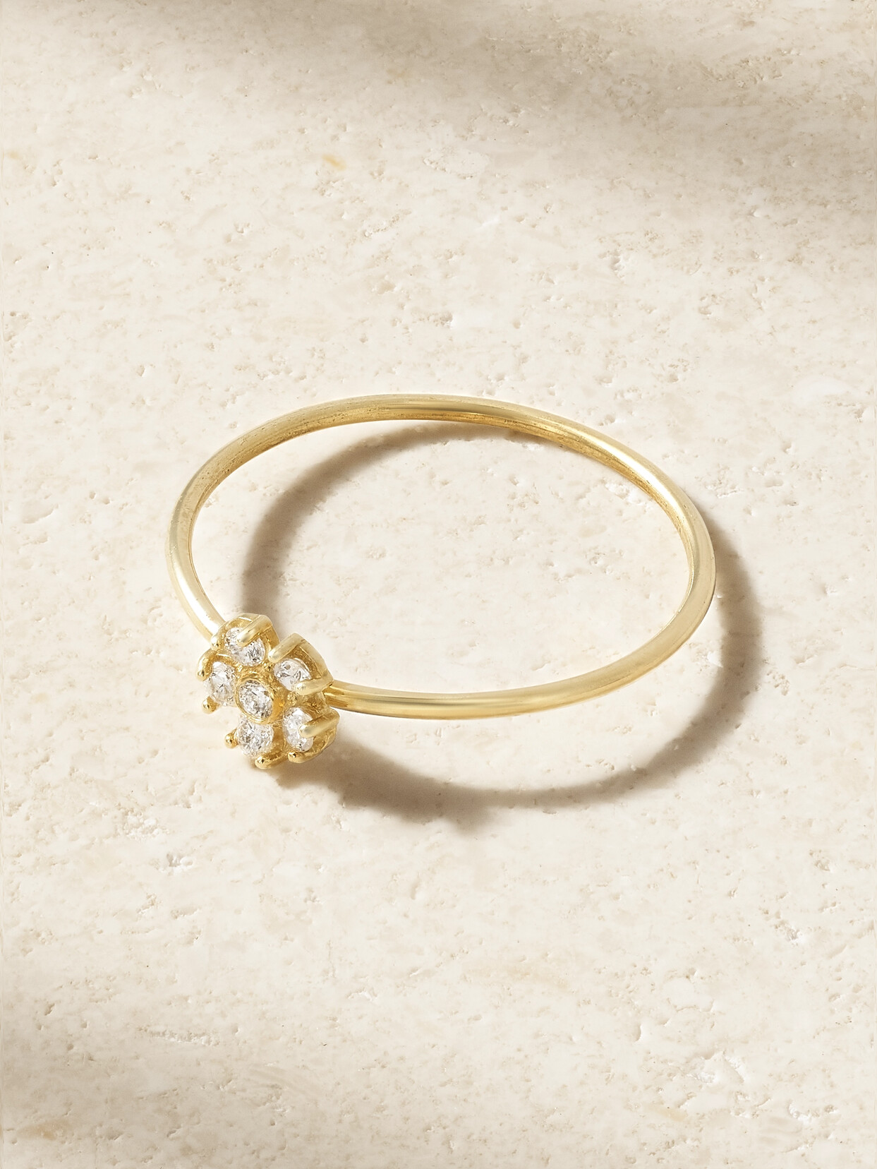 Jennifer Meyer - Flower 18-karat Gold Diamond Ring - 7