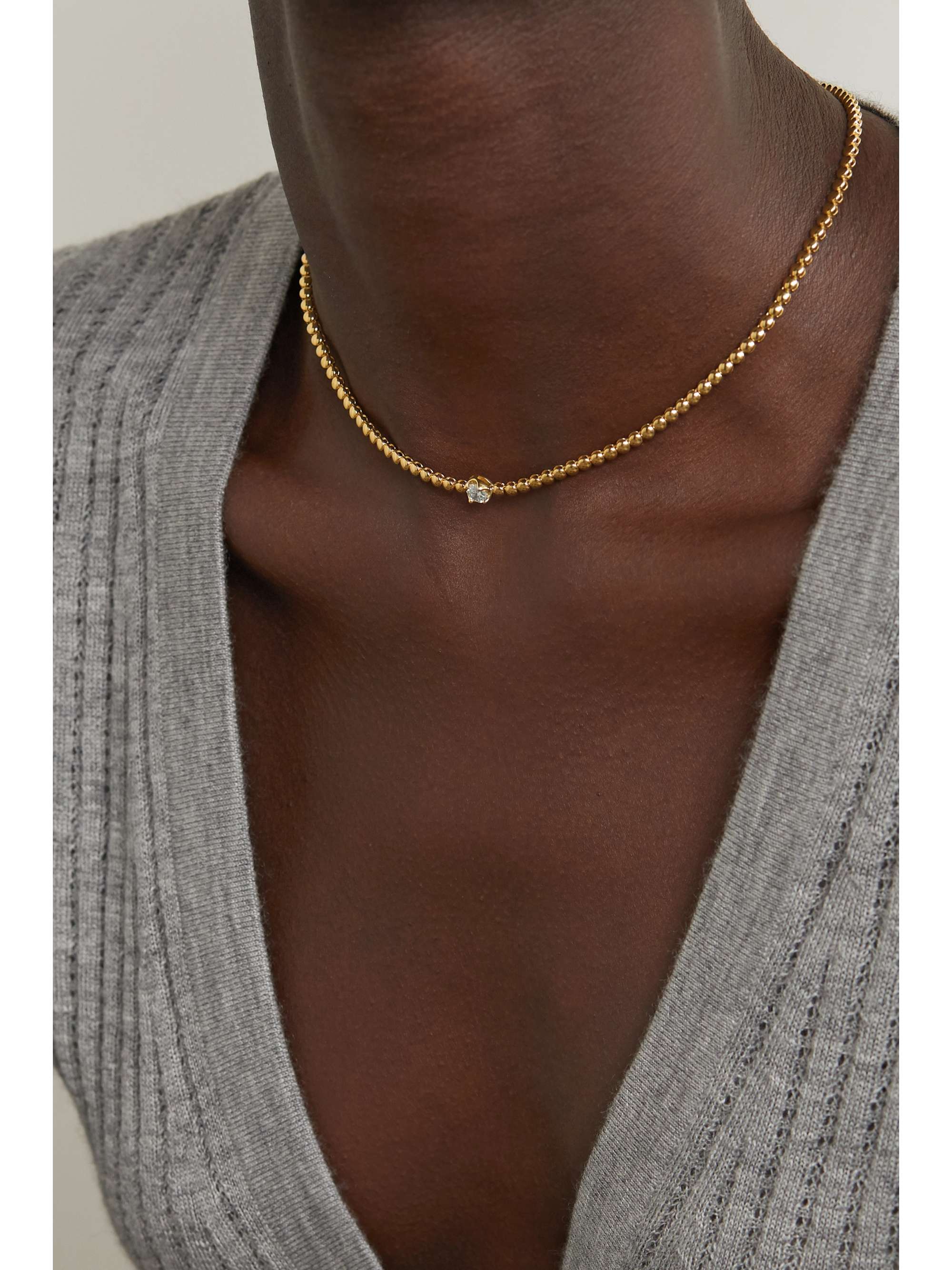 JENNIFER MEYER 18-karat gold diamond necklace