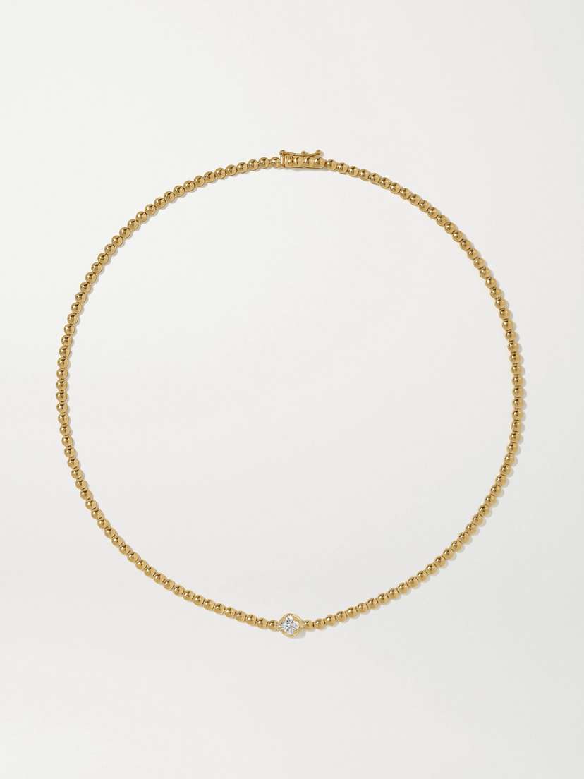 Jennifer Meyer 18-karat Gold Diamond Necklace
