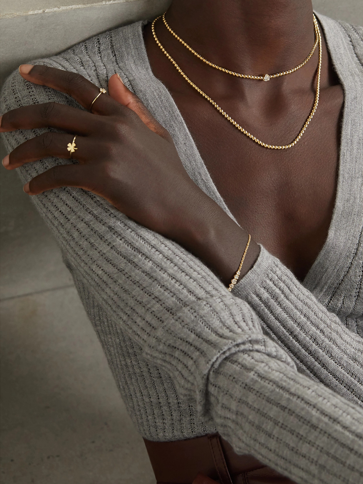 Jennifer Meyer 18-karat Gold Diamond Necklace In Gold