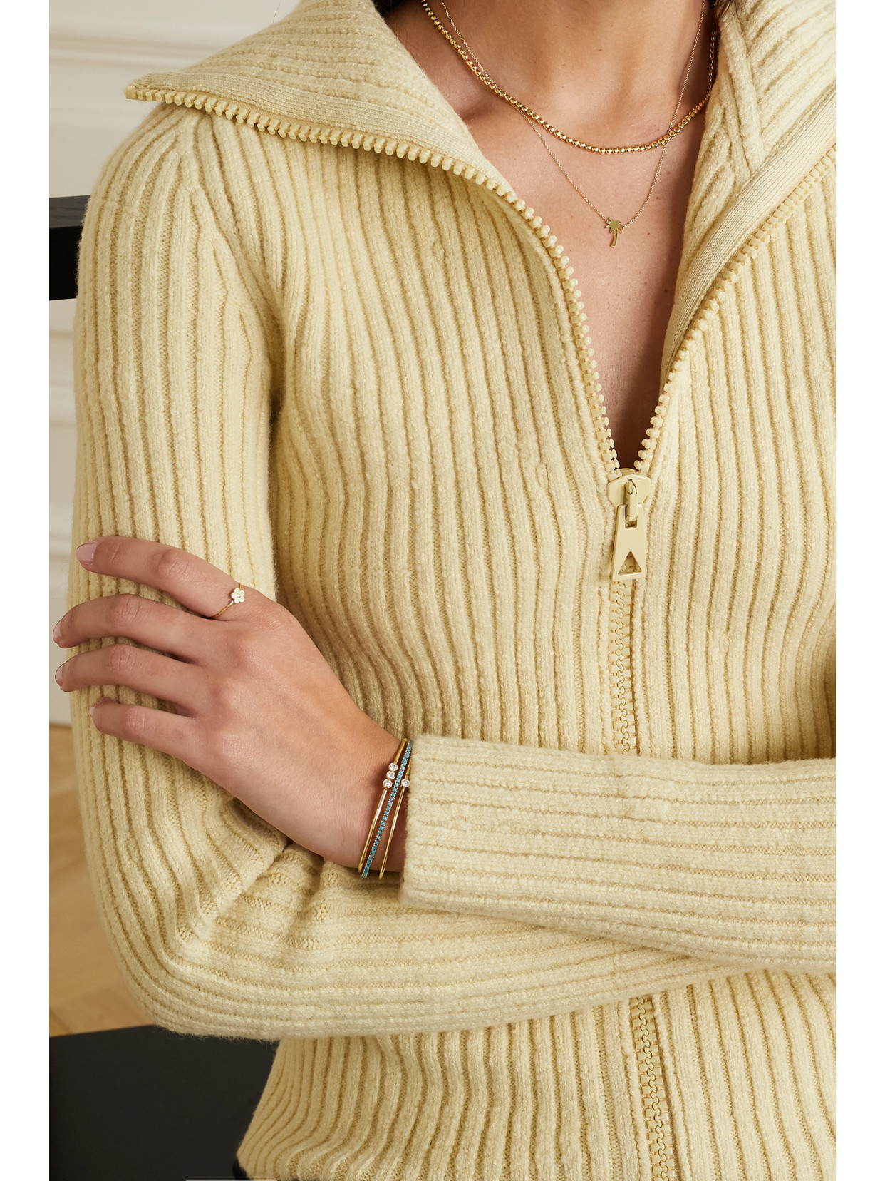 Jennifer Meyer Mini Palm Tree 18-karat Gold Necklace In Gold