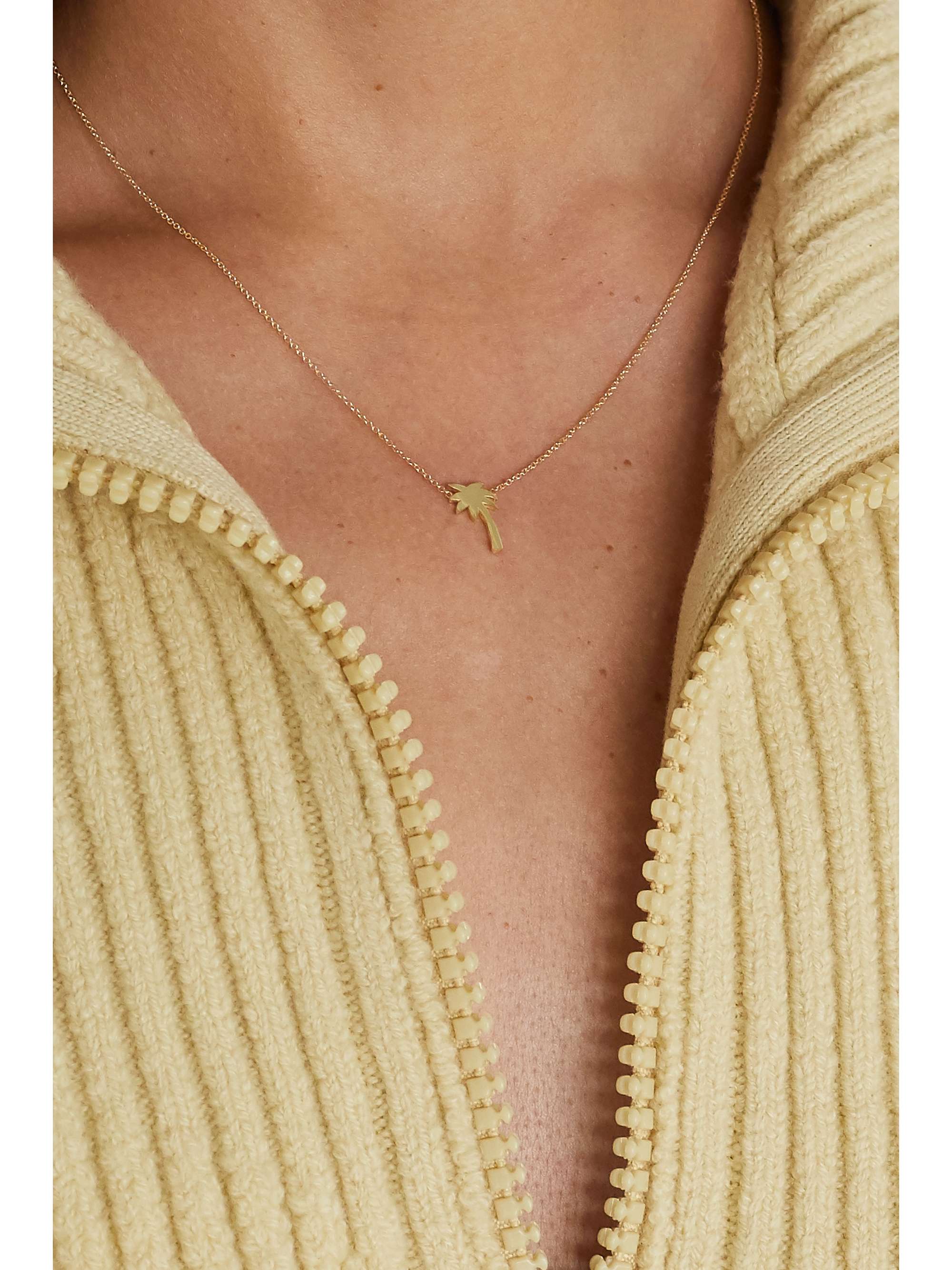 JENNIFER MEYER Mini Palm Tree 18-karat gold necklace