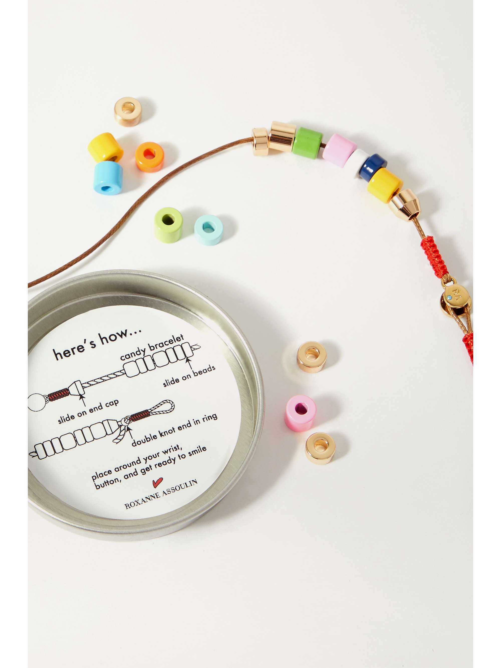 ROXANNE ASSOULIN Candy DIY cord, enamel and gold-tone necklace kit
