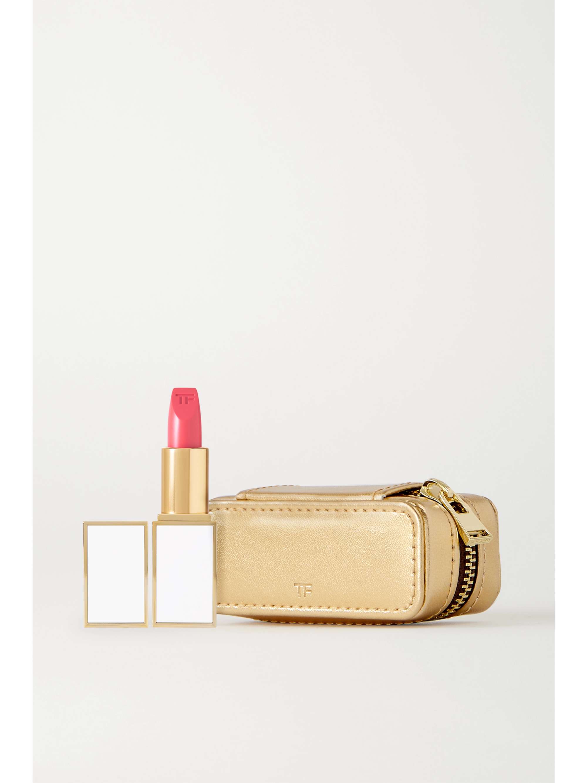 Tom Ford Glitter Plexi Glass Clutch Bag In Gold