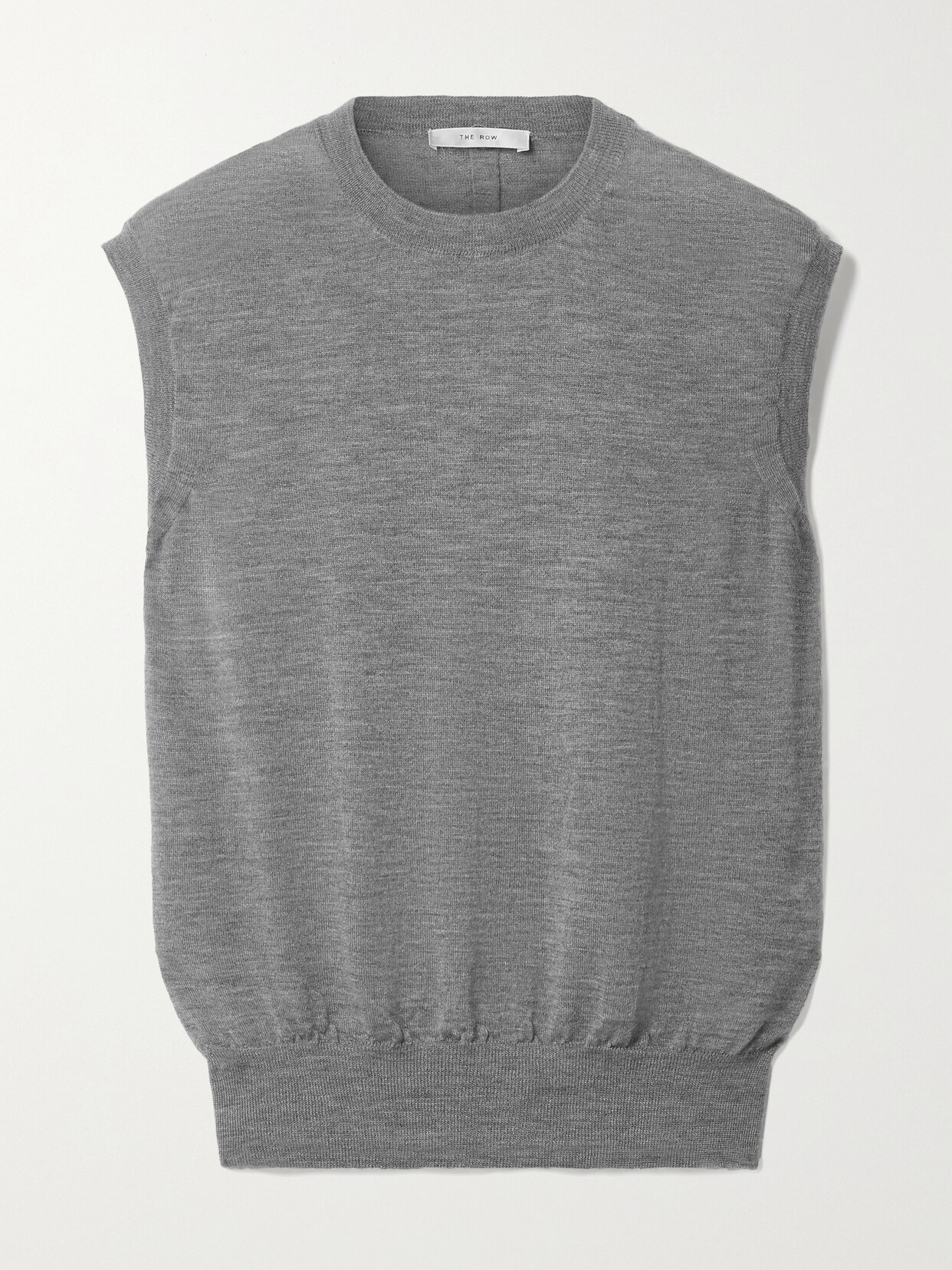 The Row Balham Spring Cashmere Sleeveless Sweater In Gray