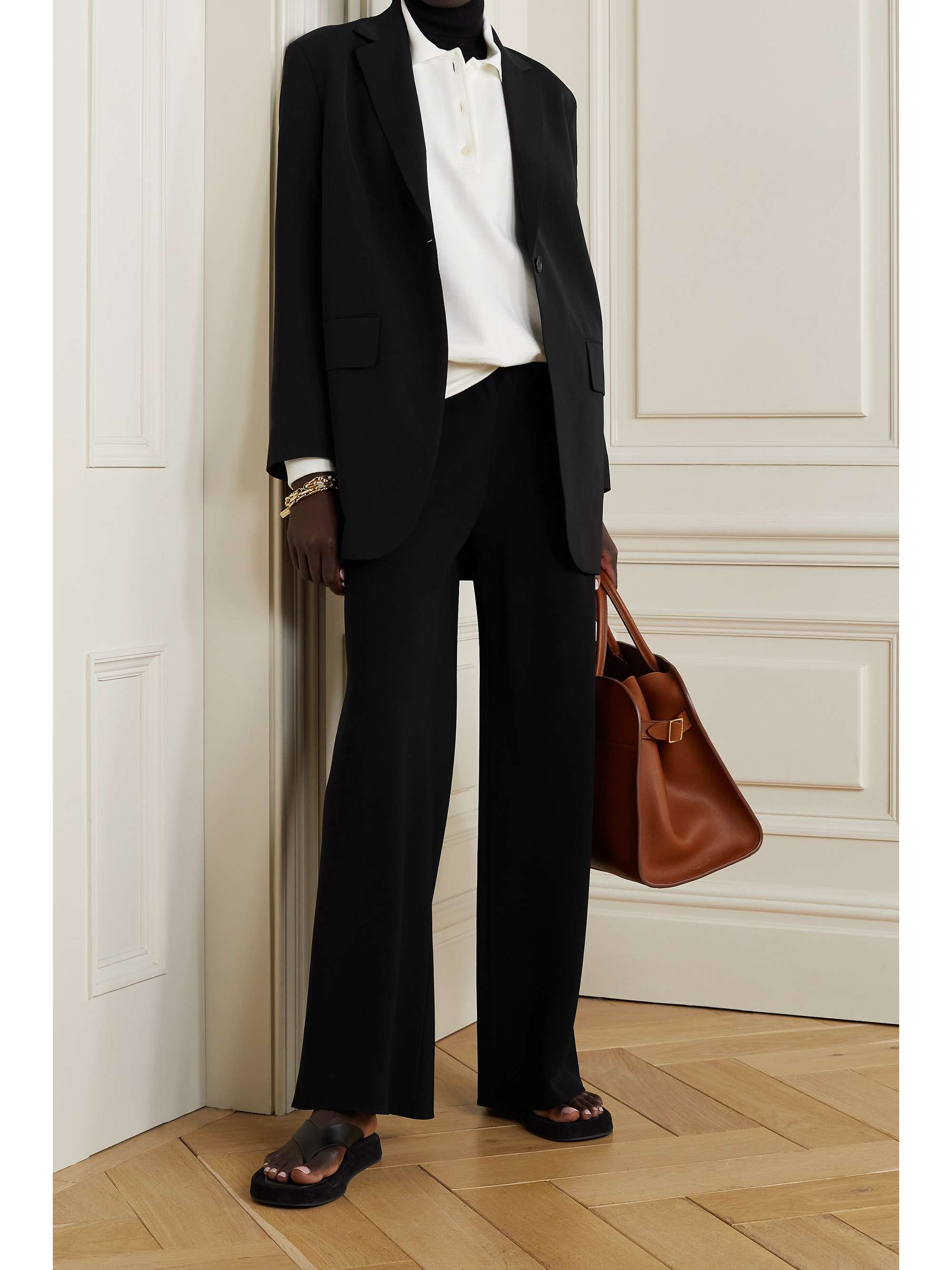 THE ROW Gala crepe wide-leg pants