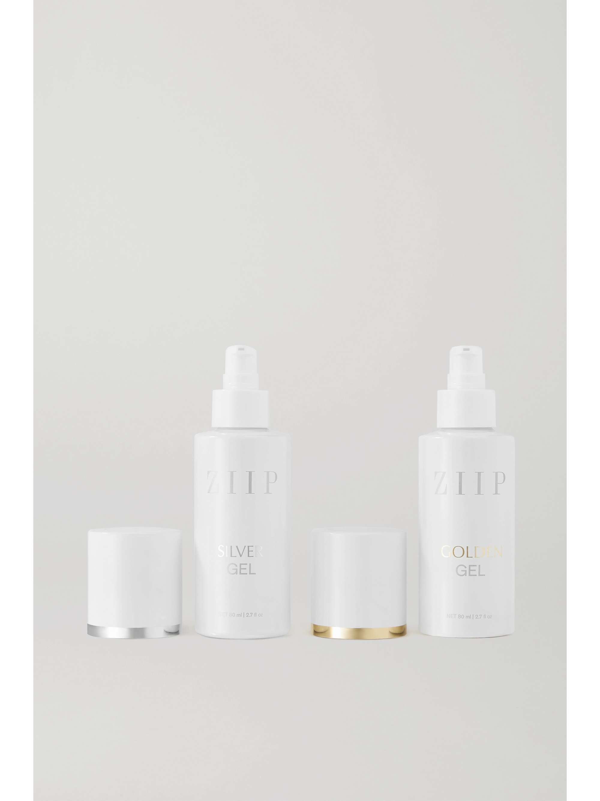 ZIIP BEAUTY Silver & Golden Conductive Gel Duo, 2 x 80ml