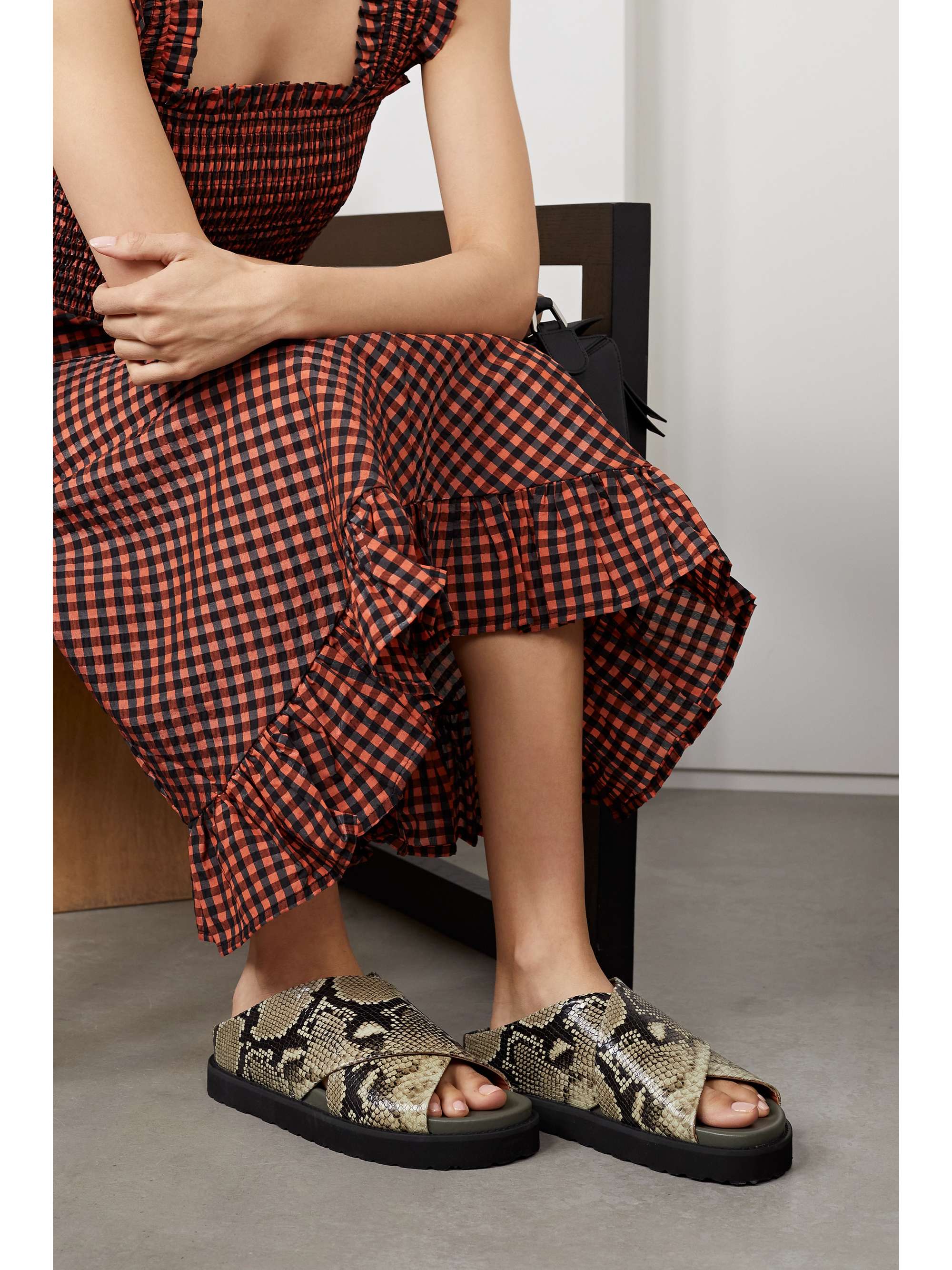cork platform flip flops