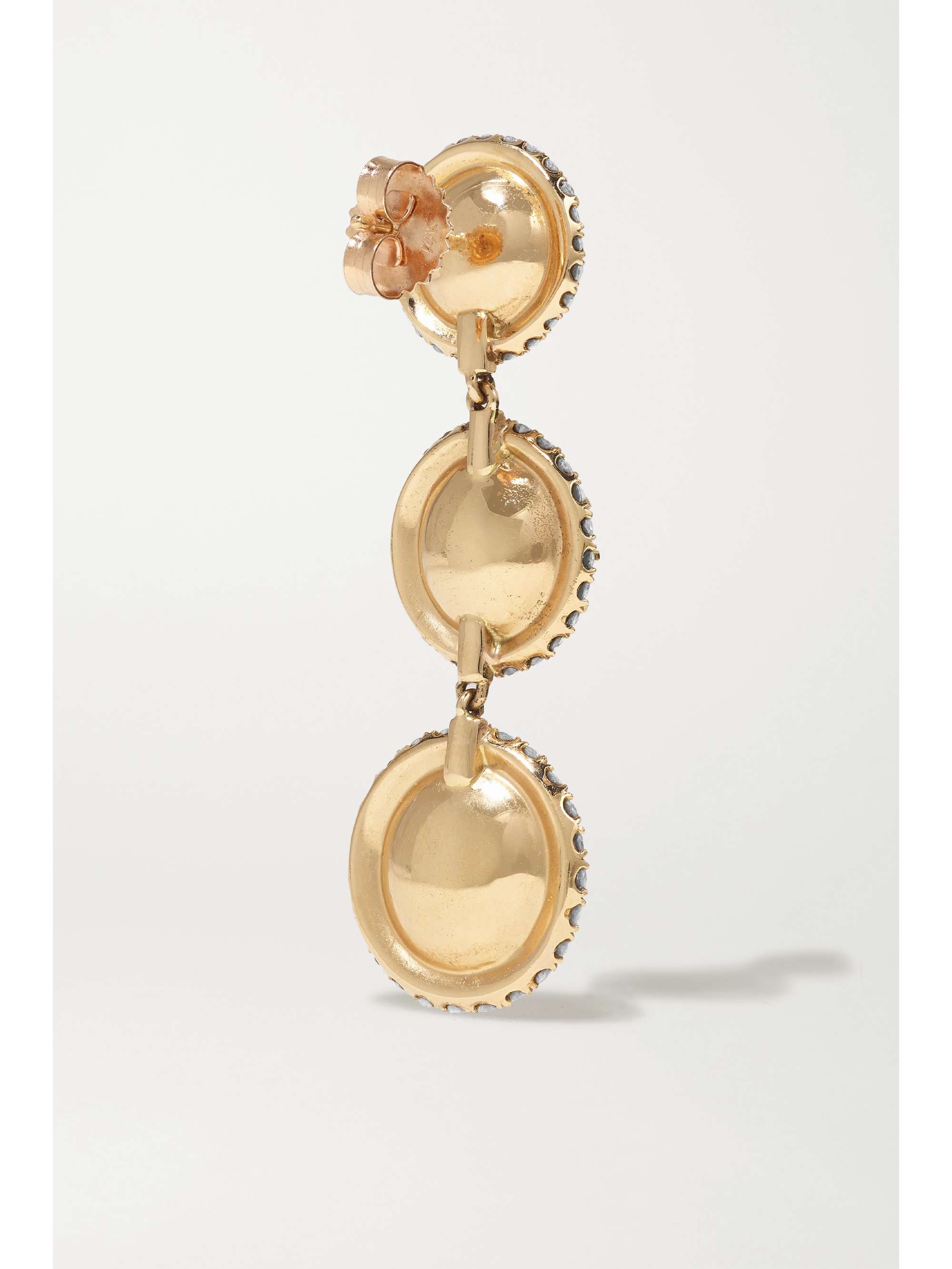 LARKSPUR & HAWK Illustrated 18-karat rose gold amethyst and diamond earrings