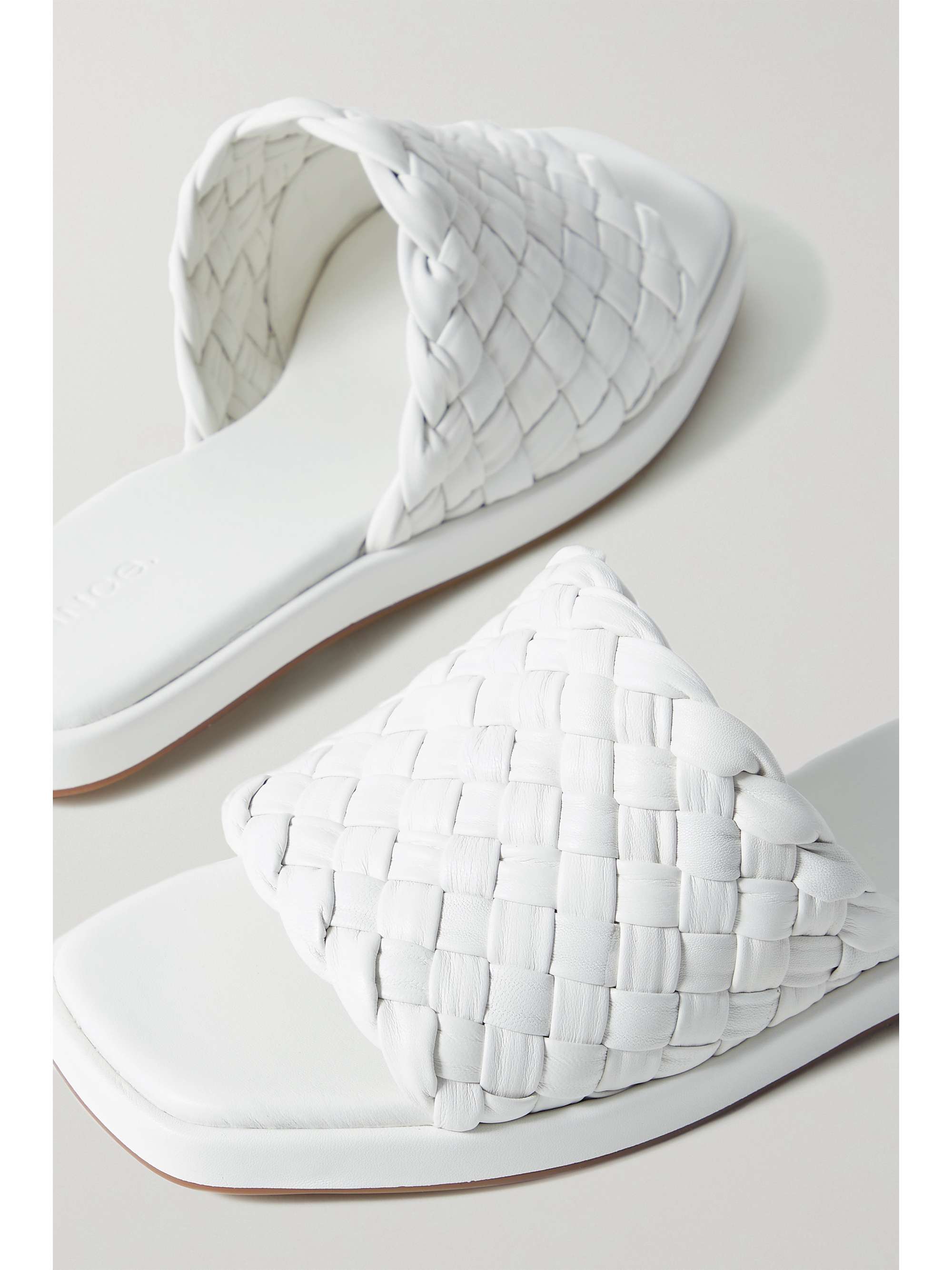 VINCE Rumi woven leather slides | NET-A-PORTER