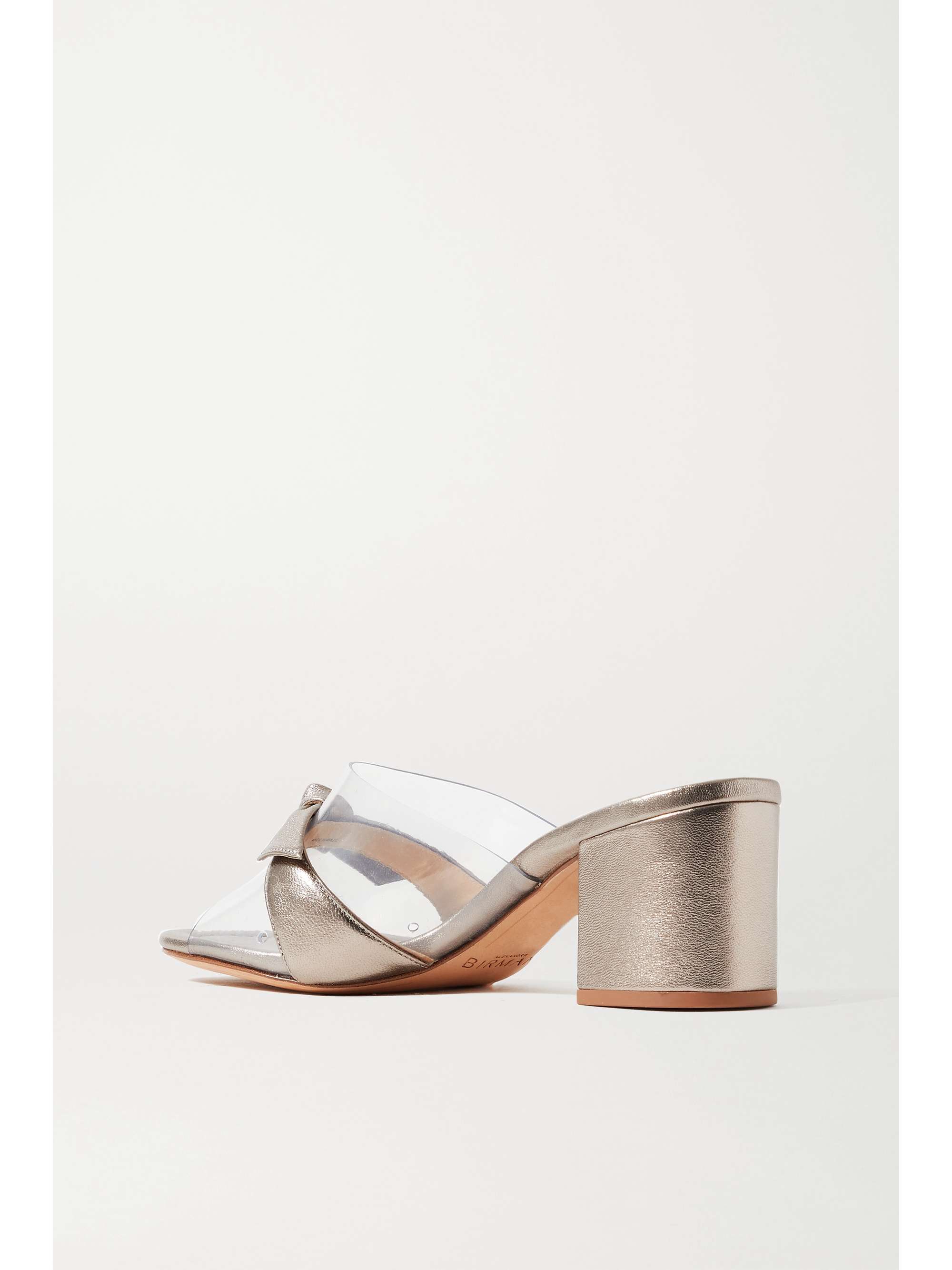 ALEXANDRE BIRMAN Clarita PVC and metallic leather mules