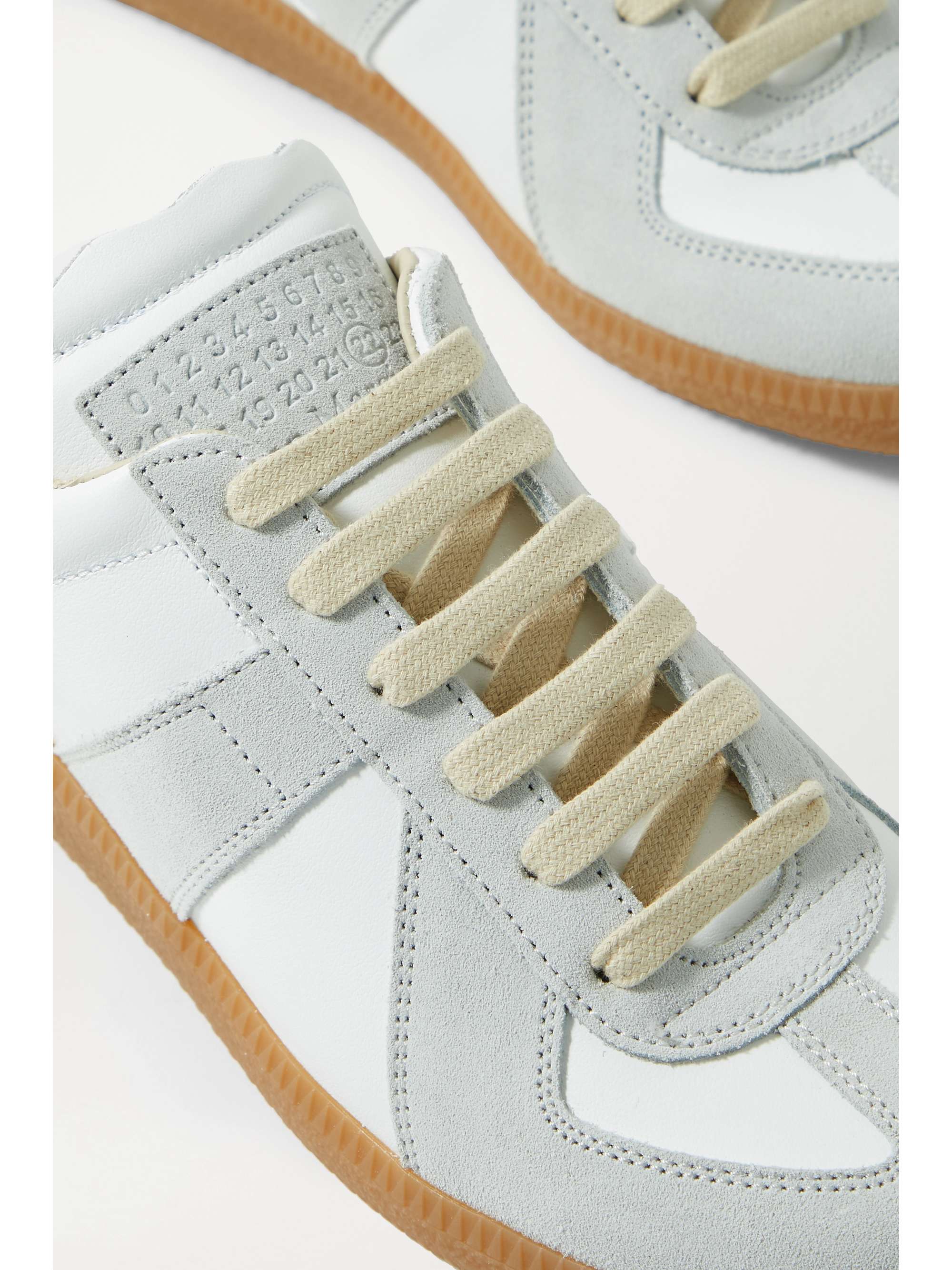 MAISON MARGIELA Replica leather and suede sneakers
