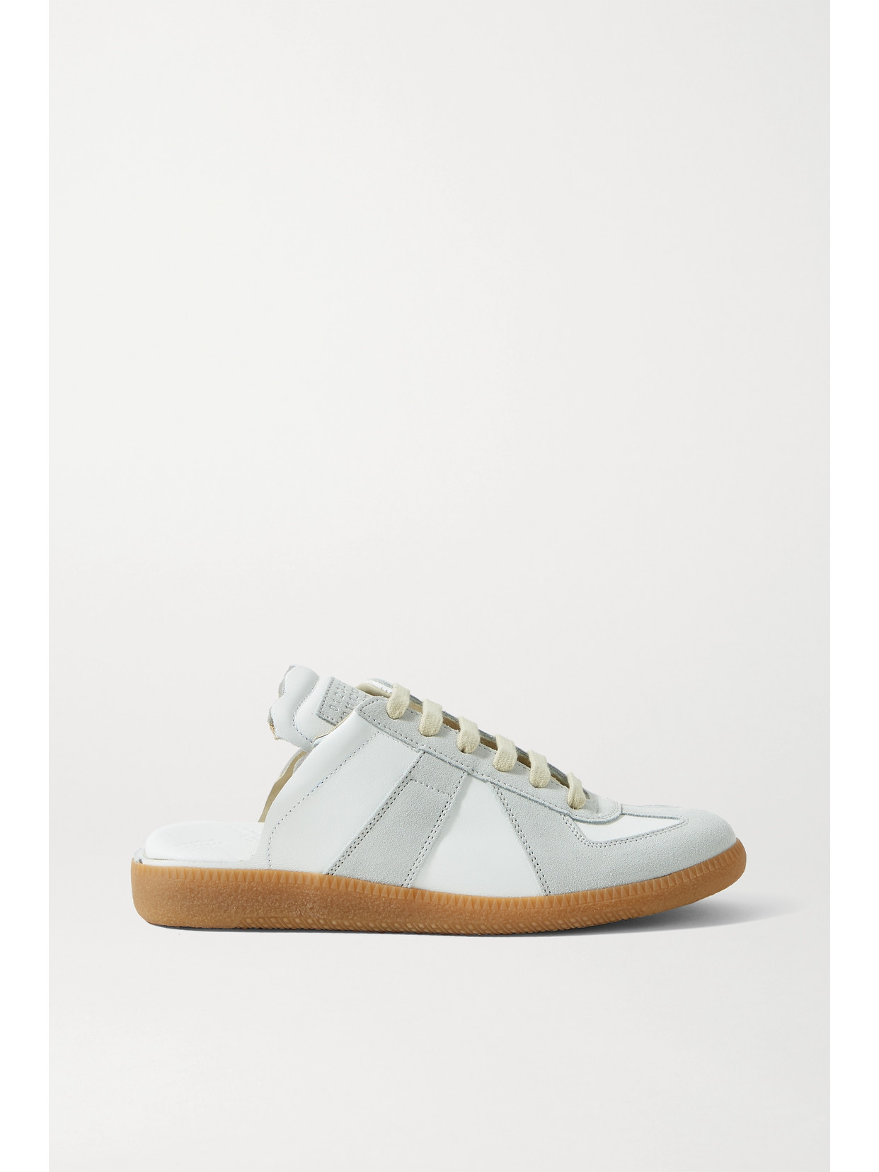 MAISON MARGIELA REPLICA LEATHER AND SUEDE SLIP-ON trainers