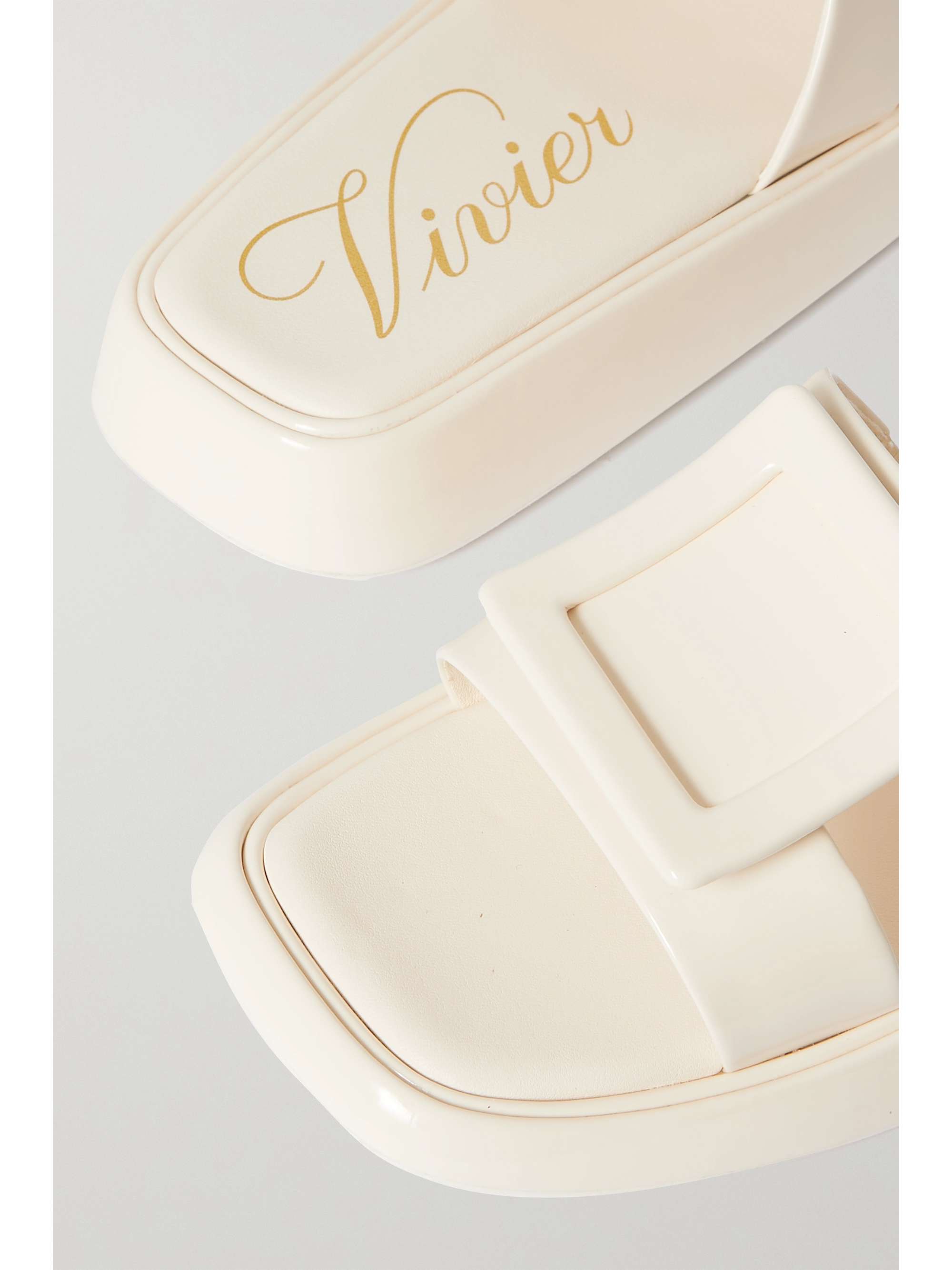ROGER VIVIER Vivier patent-leather slides