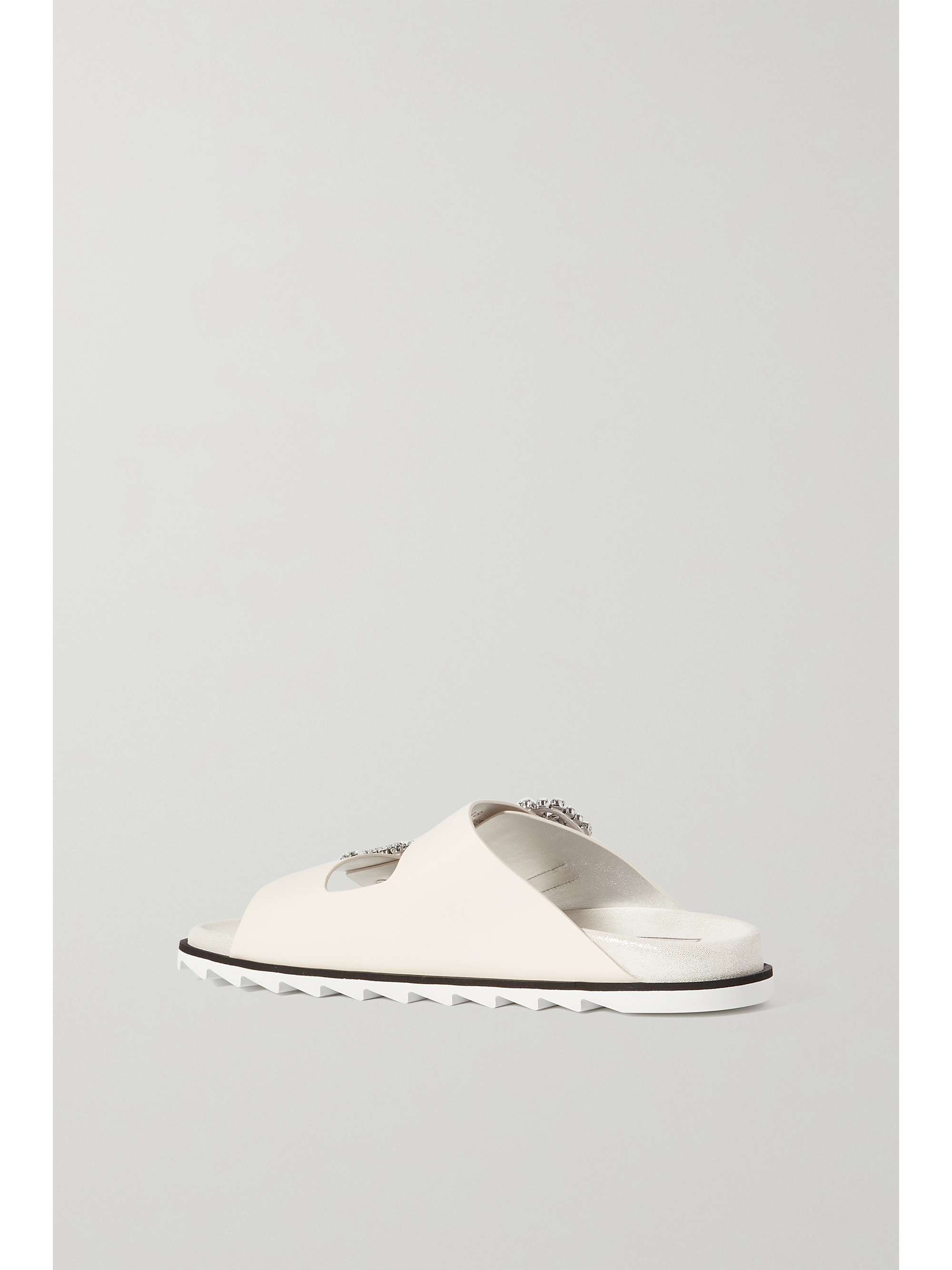 ROGER VIVIER Slidy Viv crystal-embellished shearling slides