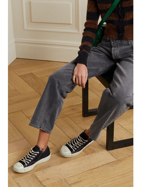acne studios distressed canvas sneakers