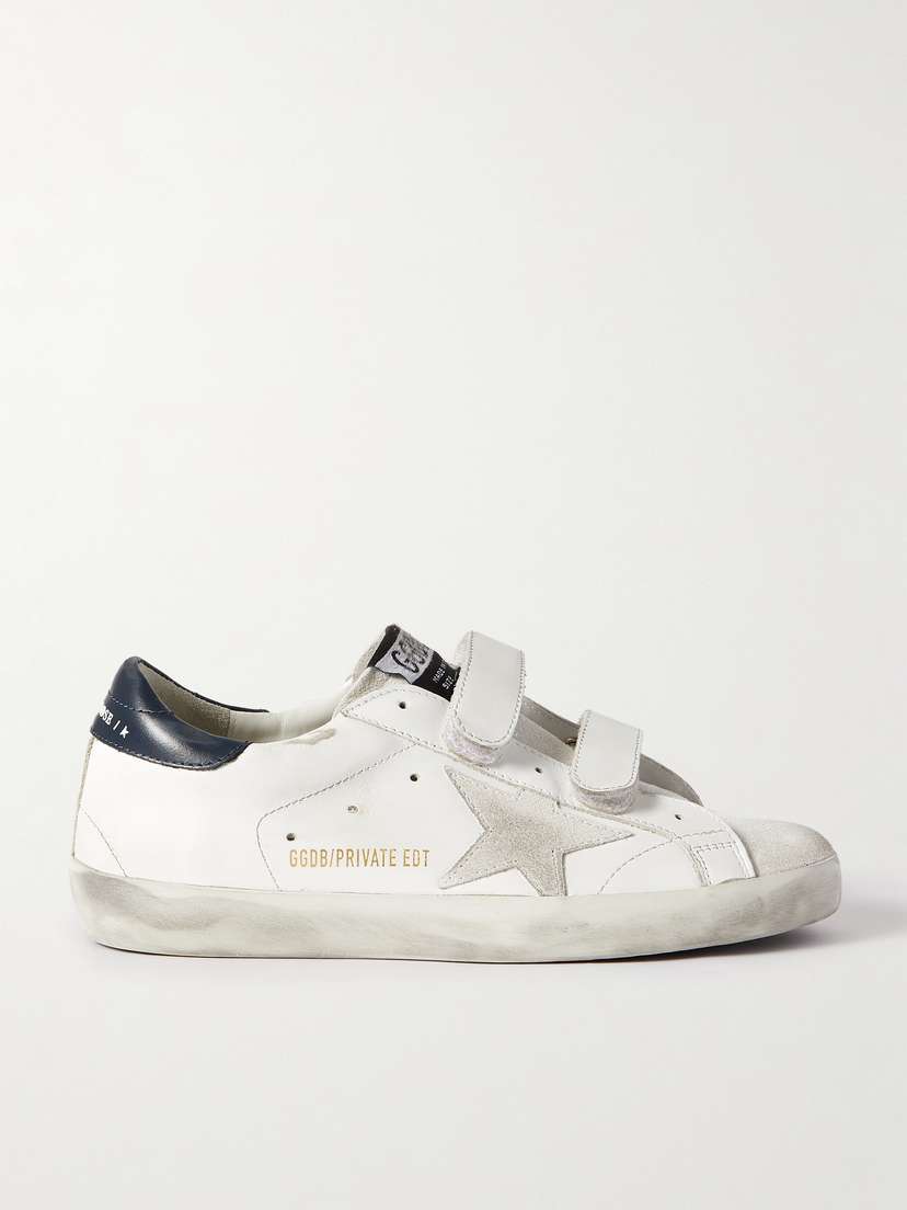 Golden Goose Old School Distressed Leather Sneakers