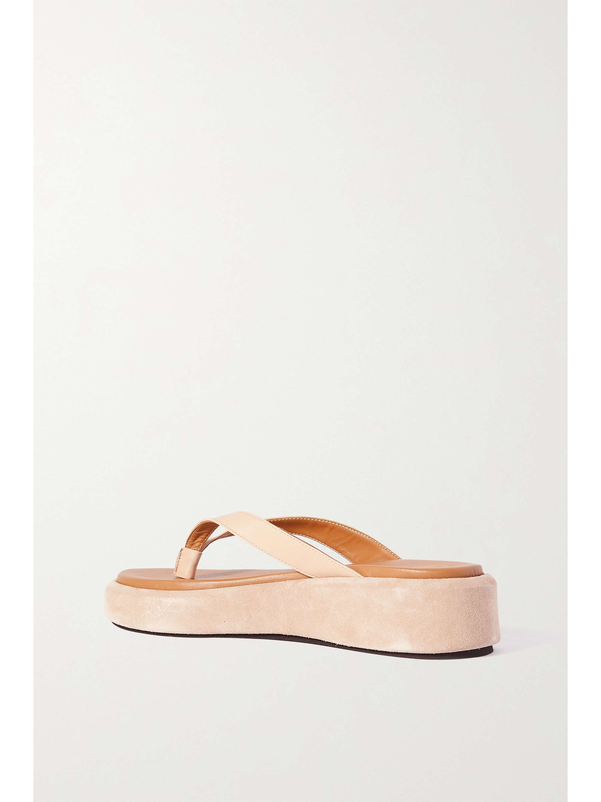 ATP ATELIER Roseo leather and suede platform sandals