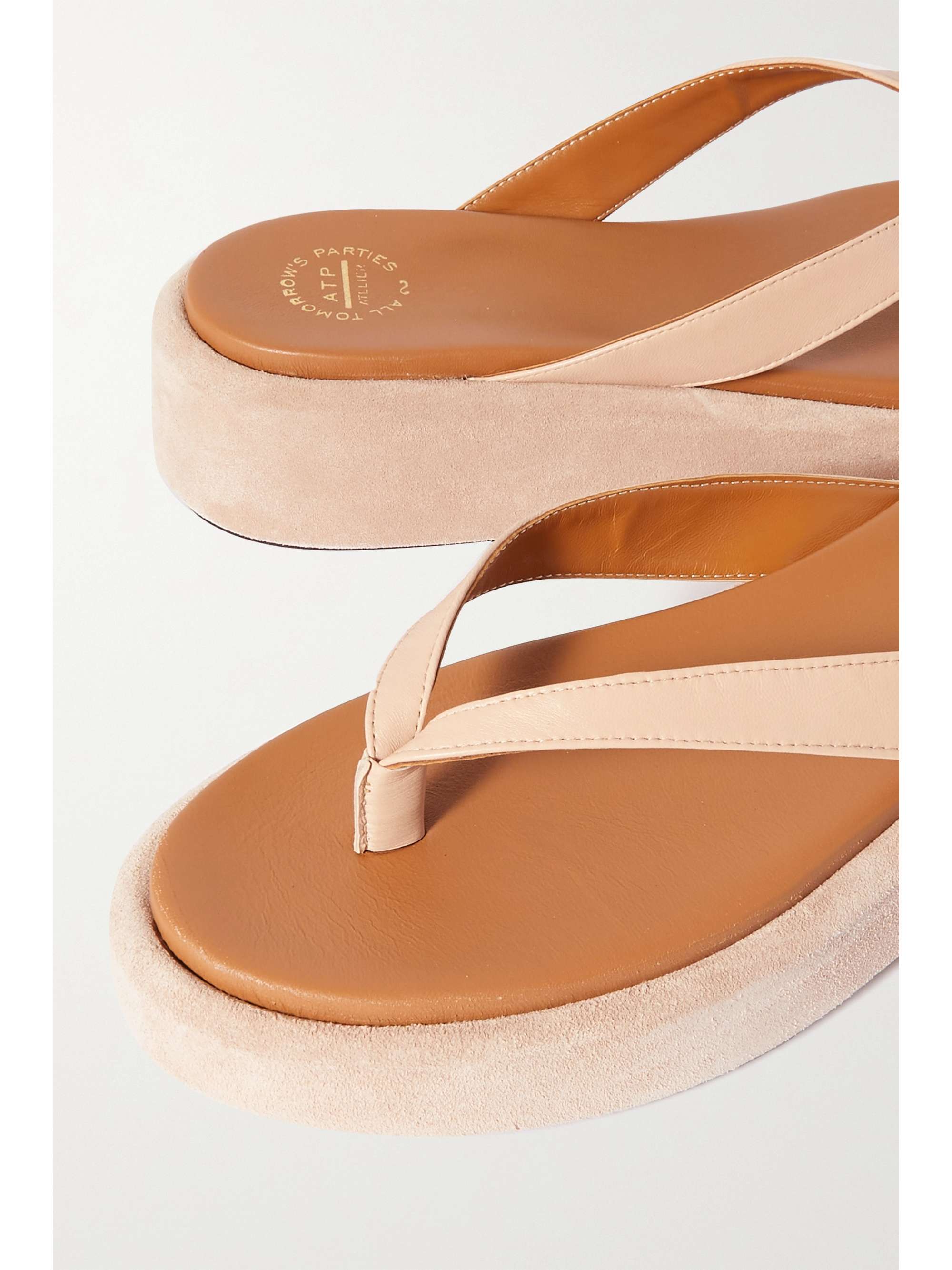 ATP ATELIER Roseo leather and suede platform sandals