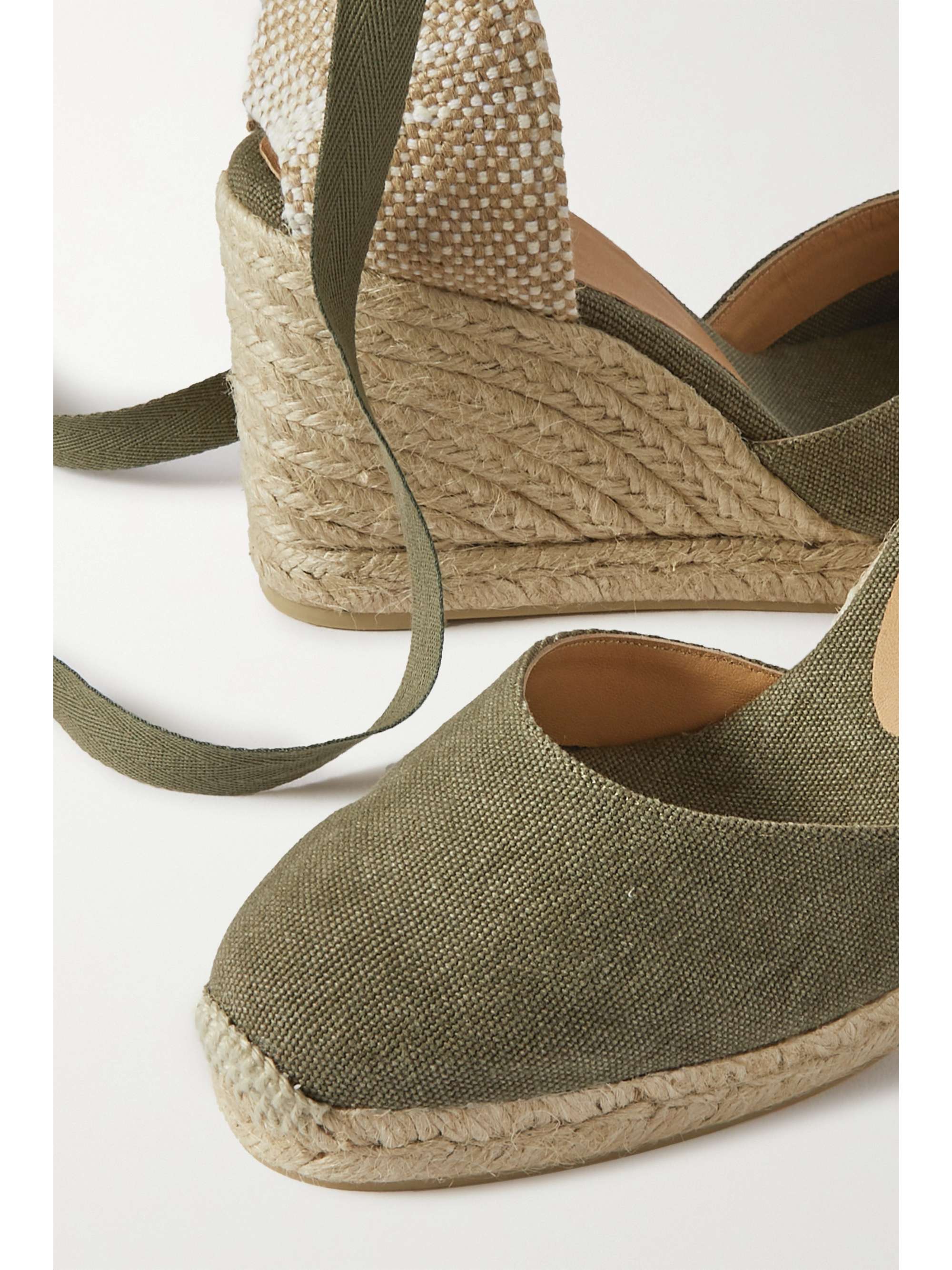 CASTAÑER Carina 80 canvas wedge espadrillas
