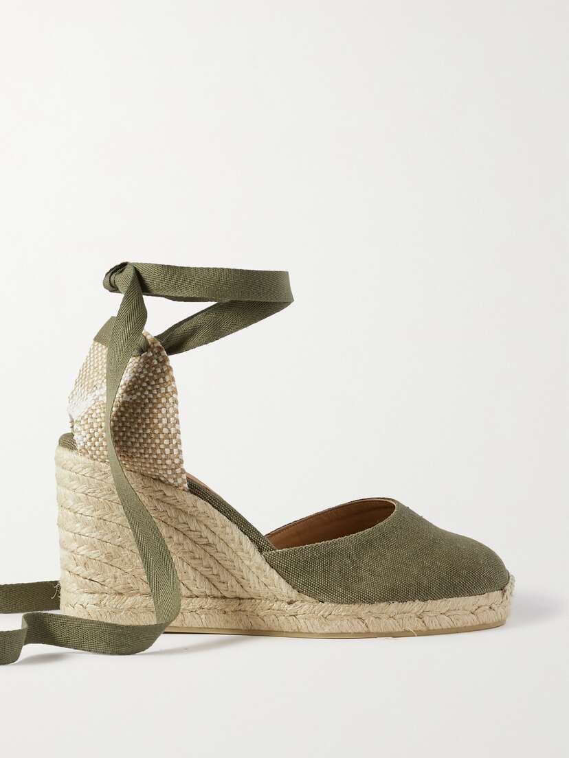 Castañer + Net Sustain Carina 80 Canvas Wedge Espadrilles