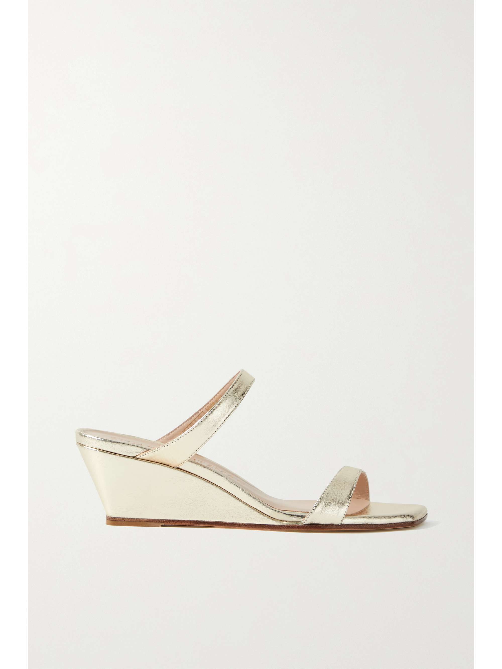 stuart weitzman patent leather wedge