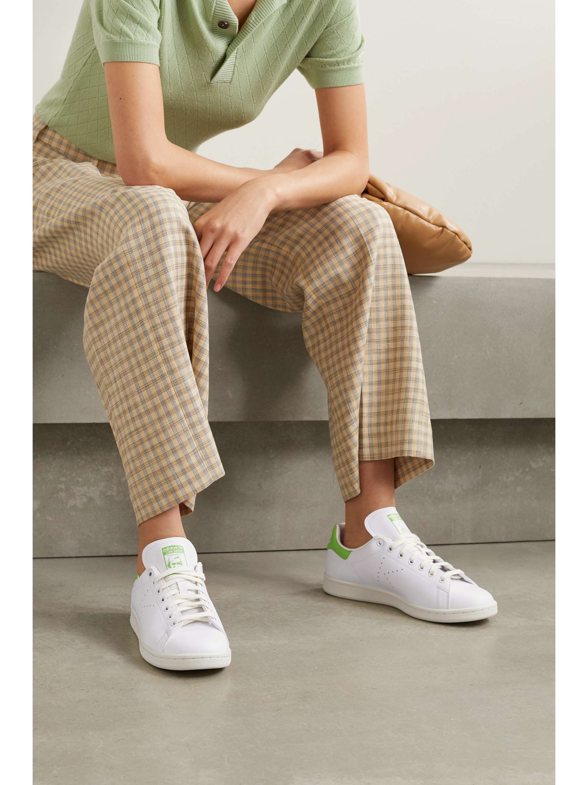 White + NET SUSTAIN + Kermit the Frog Stan Smith Primegreen sneakers |  ADIDAS ORIGINALS | NET-A-PORTER