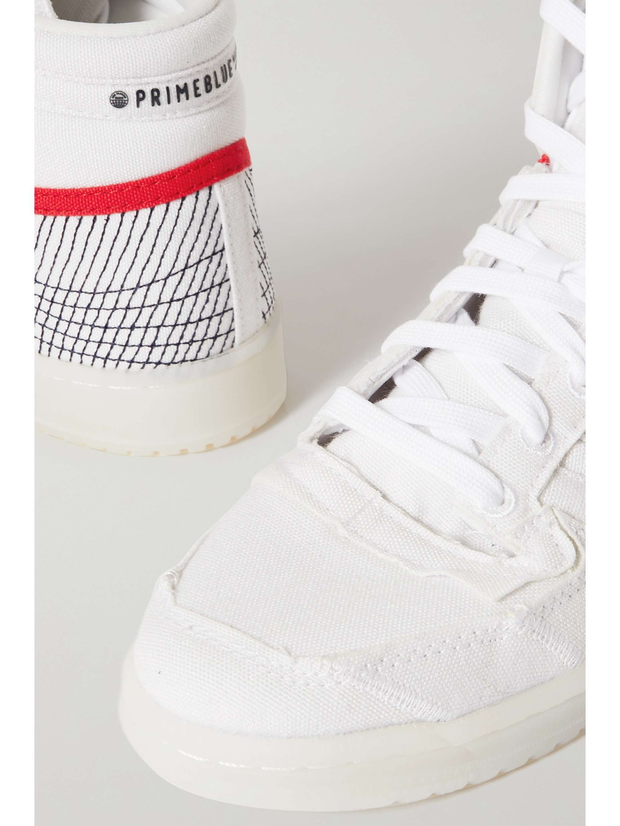 White Top Ten embroidered Primeblue high-top sneakers | ADIDAS ORIGINALS |  NET-A-PORTER