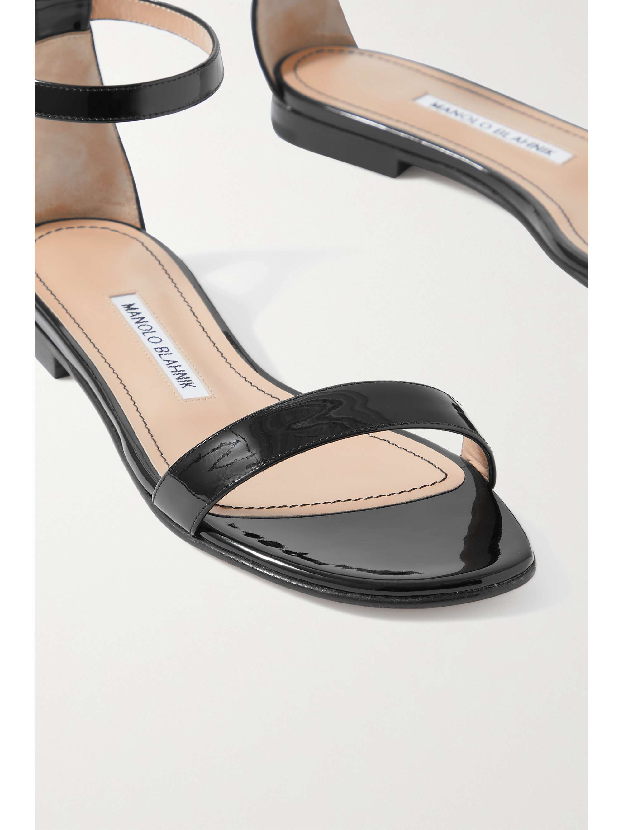 MANOLO BLAHNIK Chafla patent-leather sandals
