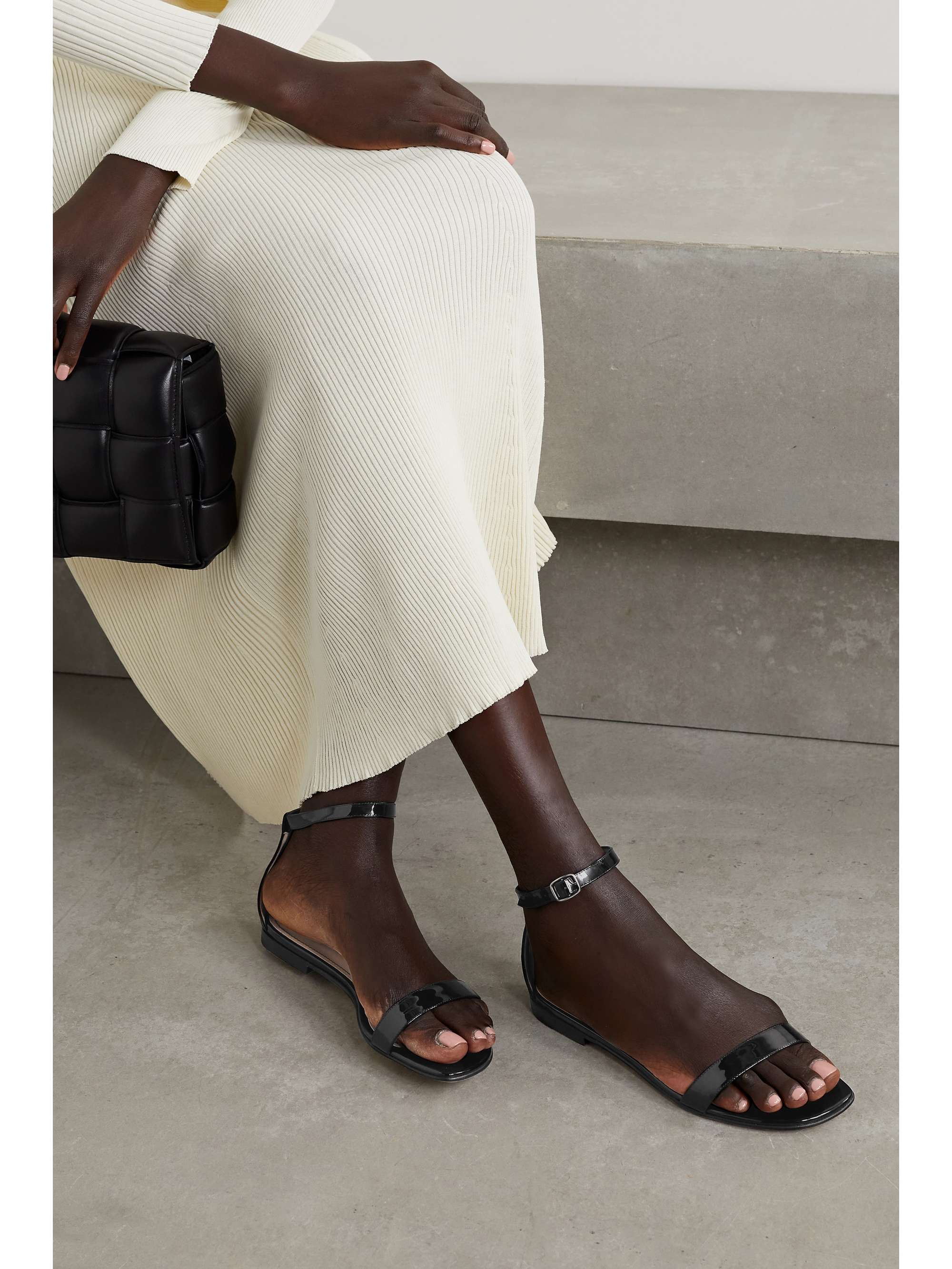 MANOLO BLAHNIK Chafla patent-leather sandals