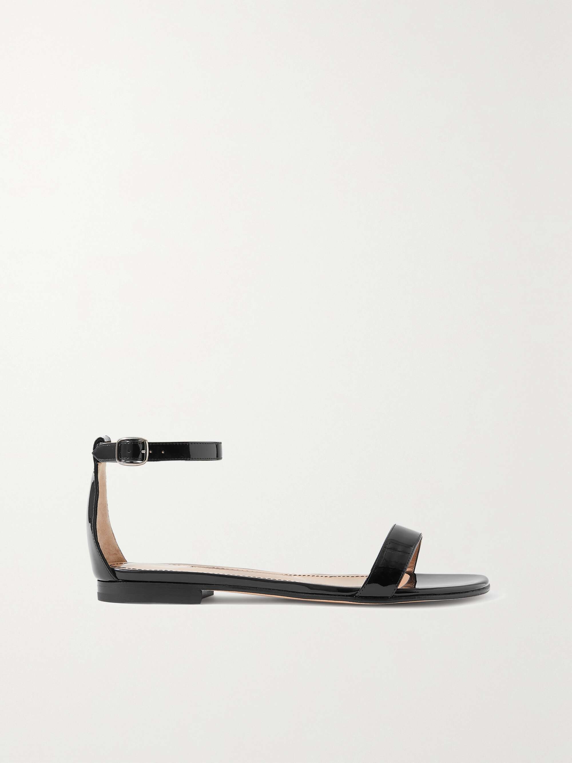 Black patent-leather sandals | MANOLO BLAHNIK |