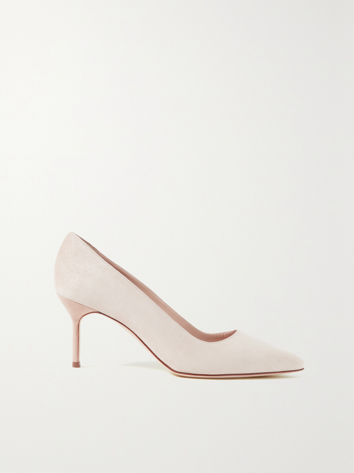 Manolo Blahnik Bb 70 Suede Pumps In Neutrals