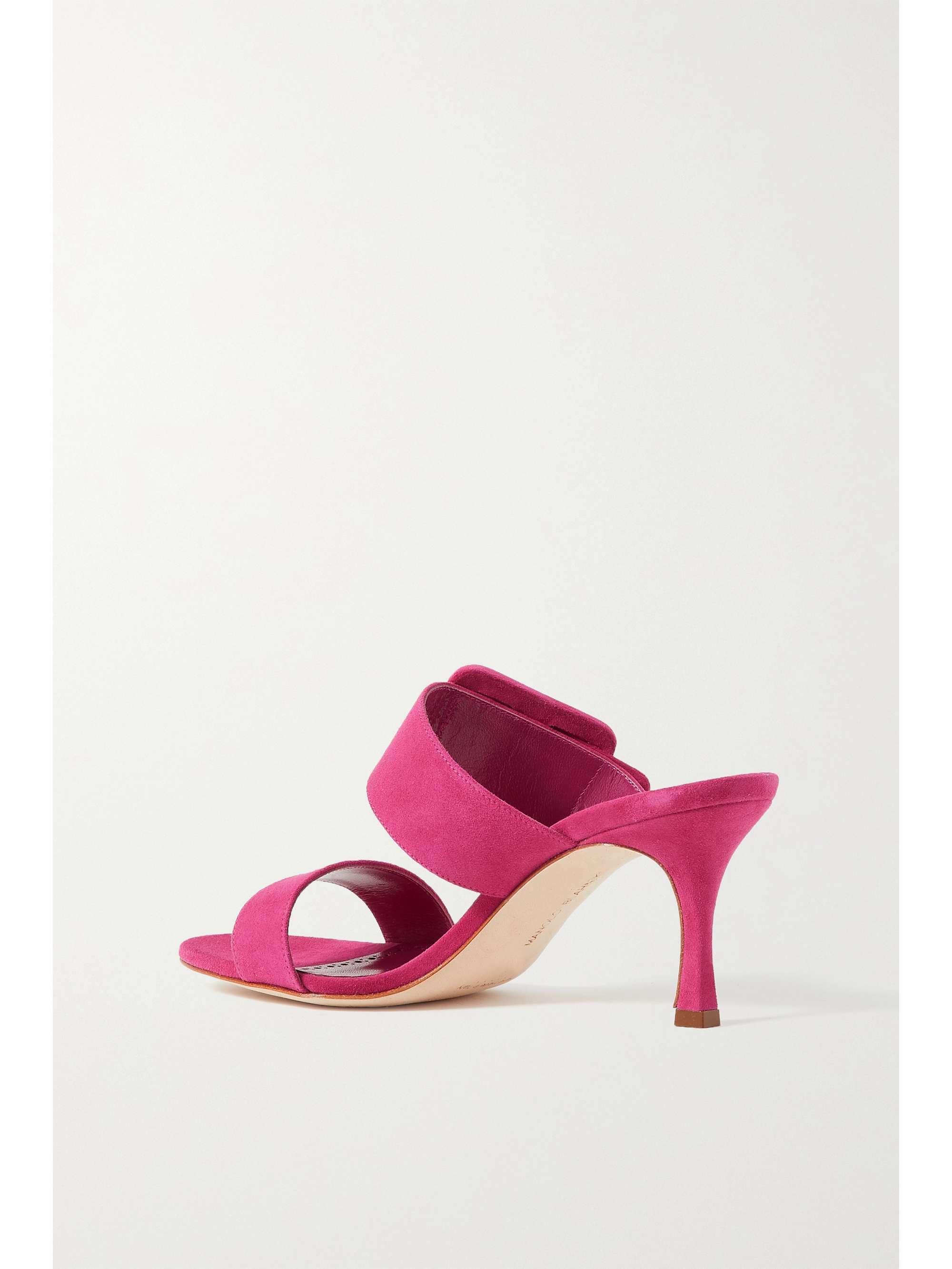 MANOLO BLAHNIK Gable 70 buckled suede mules