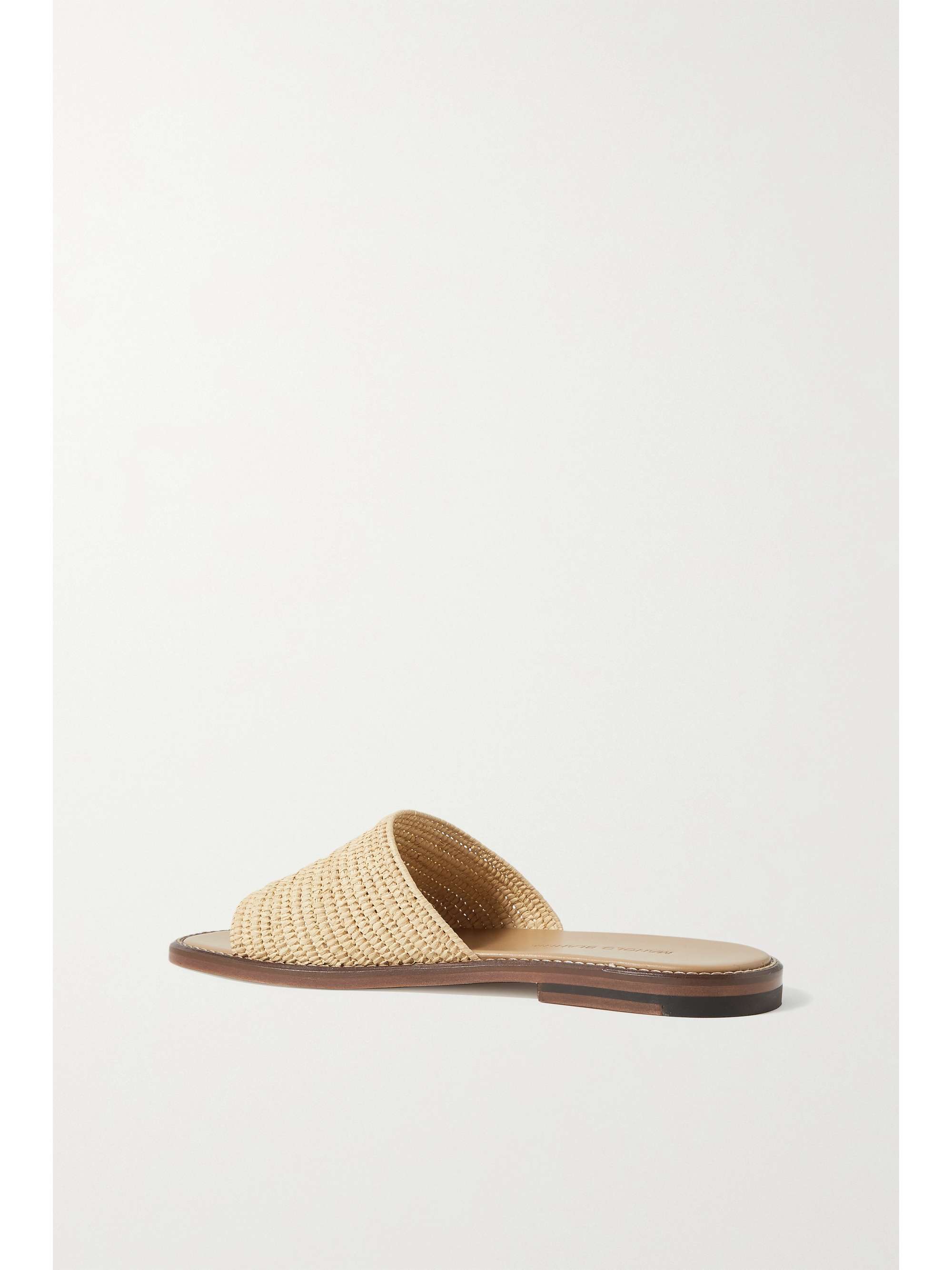 MANOLO BLAHNIK Safina raffia slides