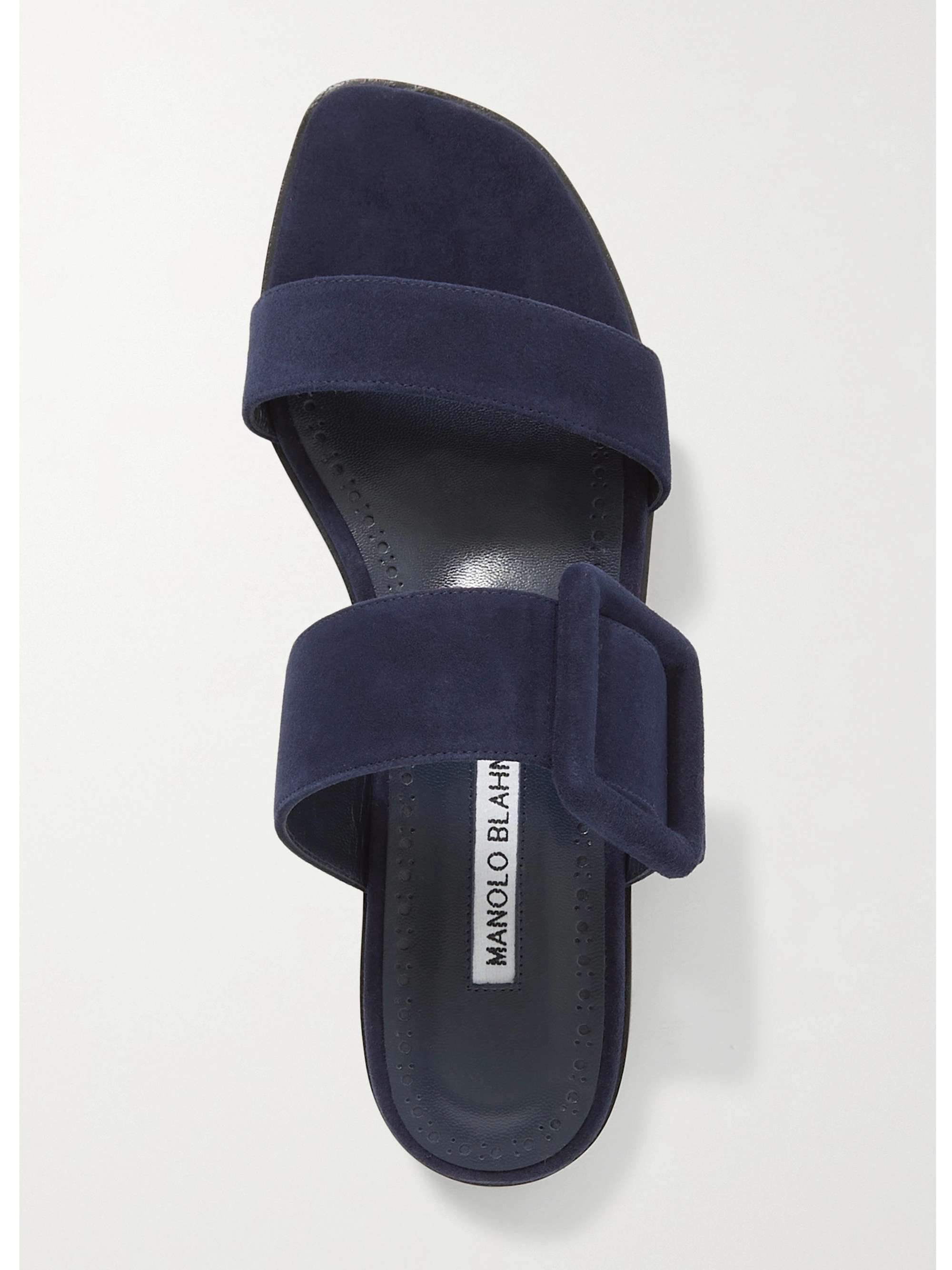 MANOLO BLAHNIK Tituba buckled suede sandals