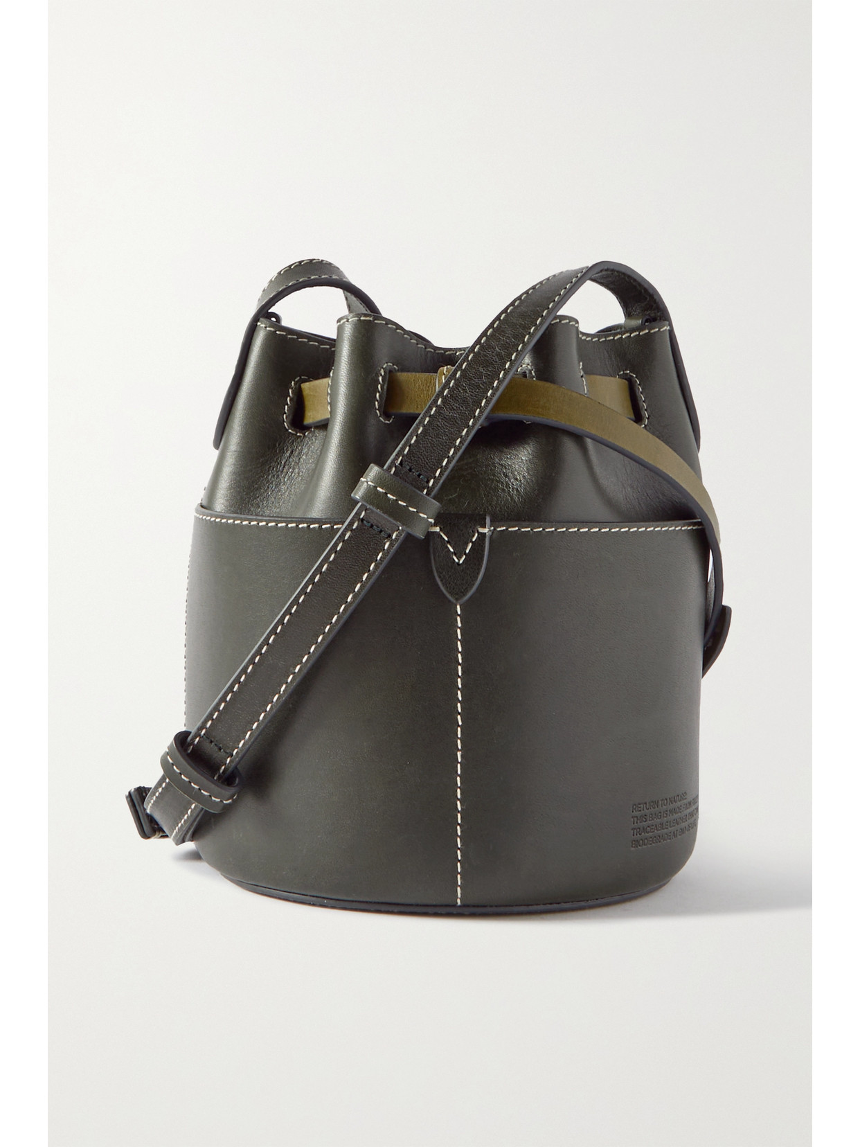 Anya Hindmarch Return To Nature Mini Leather Bucket Bag In Green ModeSens
