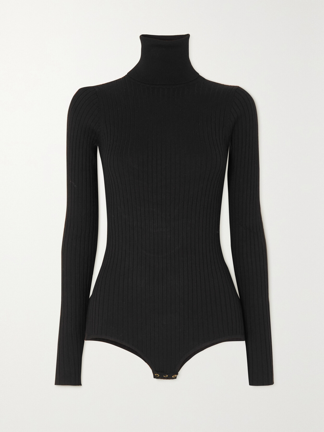 Dodo Bar Or Lewis Crystal-embellished Cutout Ribbed-knit Bodysuit In Black