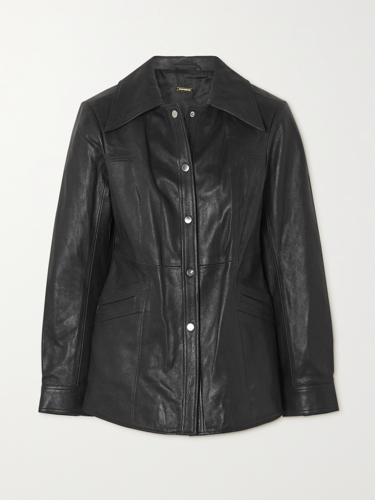 Dodo Bar Or - Luna Paneled Leather Shirt - Black