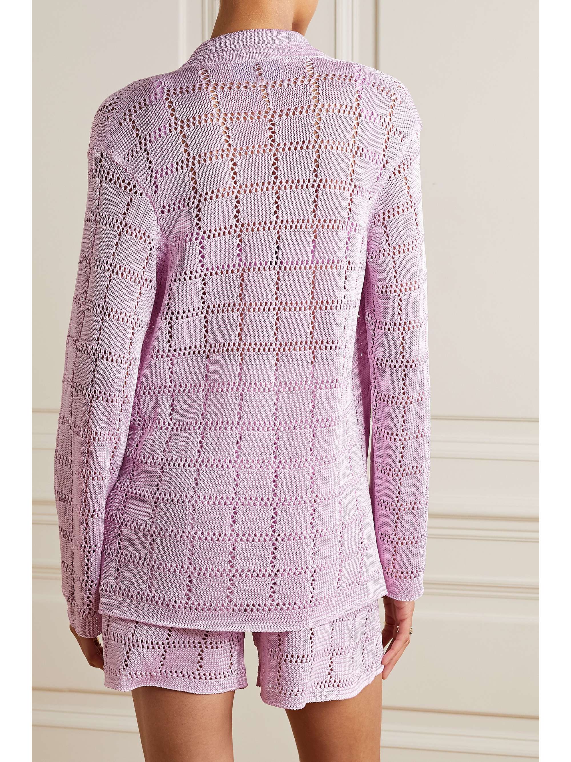 CALLE DEL MAR Pointelle-knit shirt