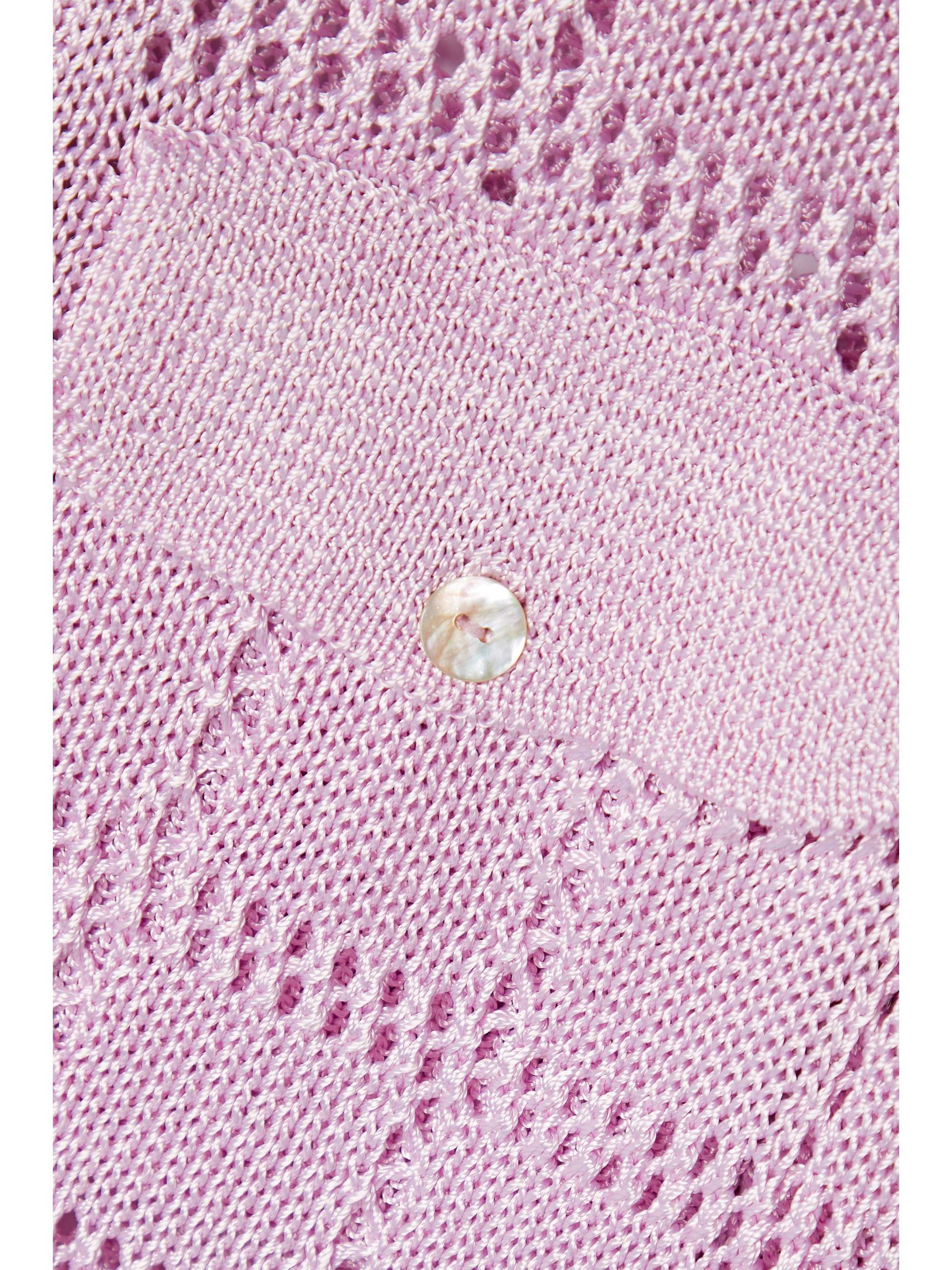 CALLE DEL MAR Pointelle-knit shirt