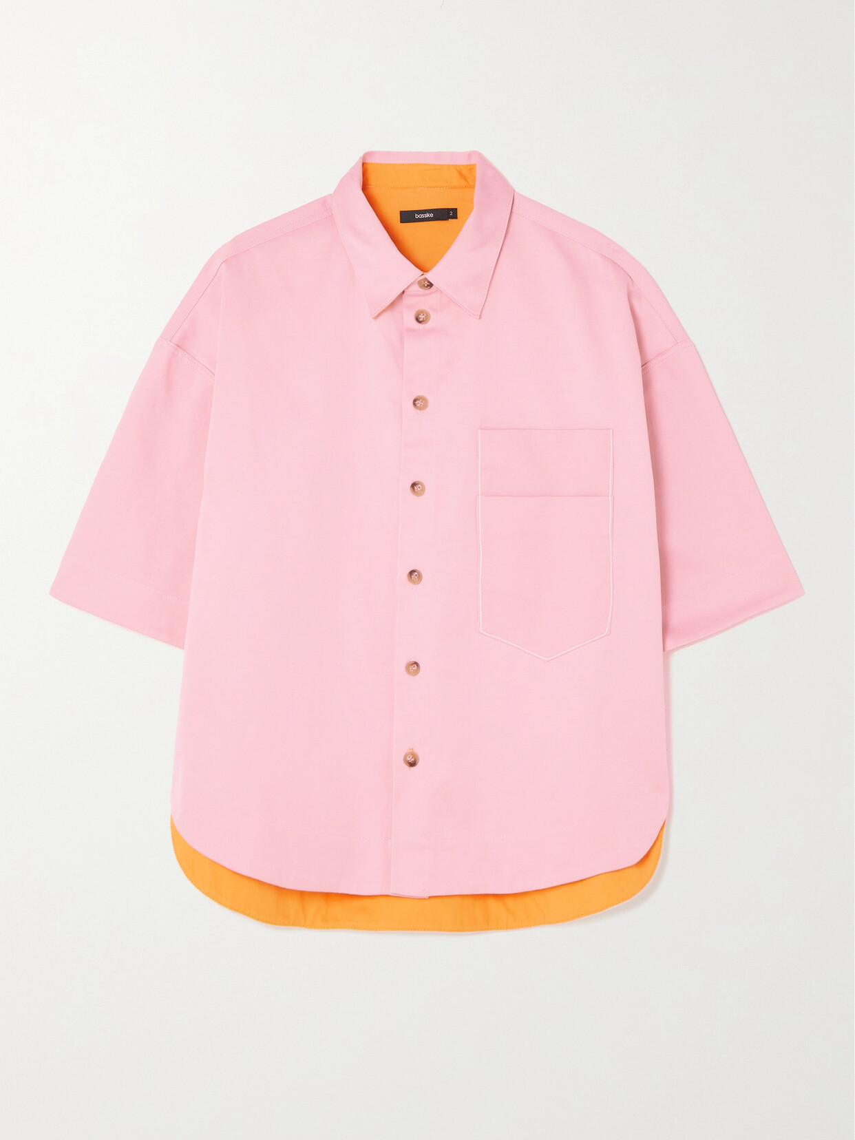 Bassike - + Net Sustain Cotton-twill Shirt - Pink