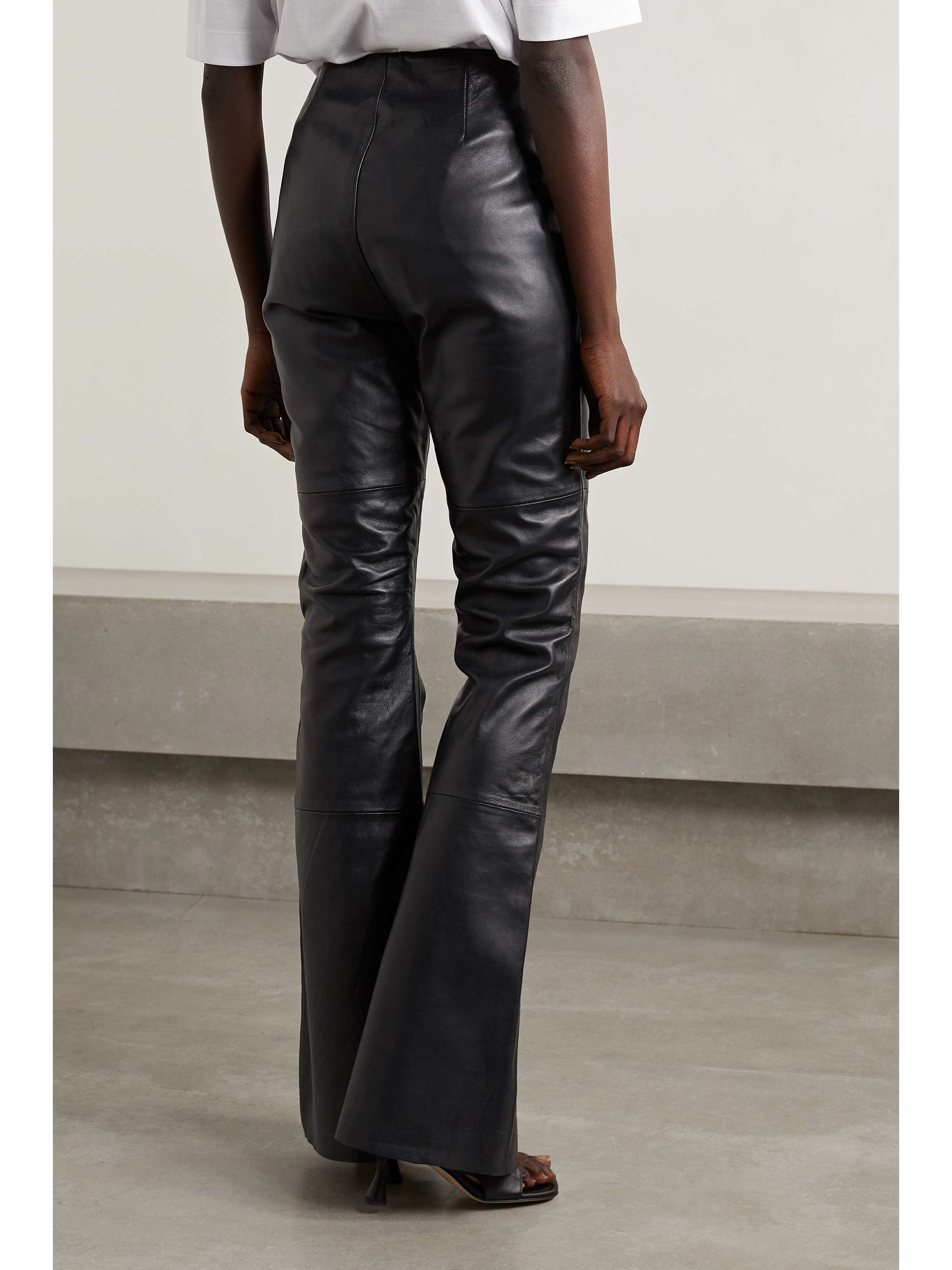 DEADWOOD + NET SUSTAIN Kick recycled-leather flared pants