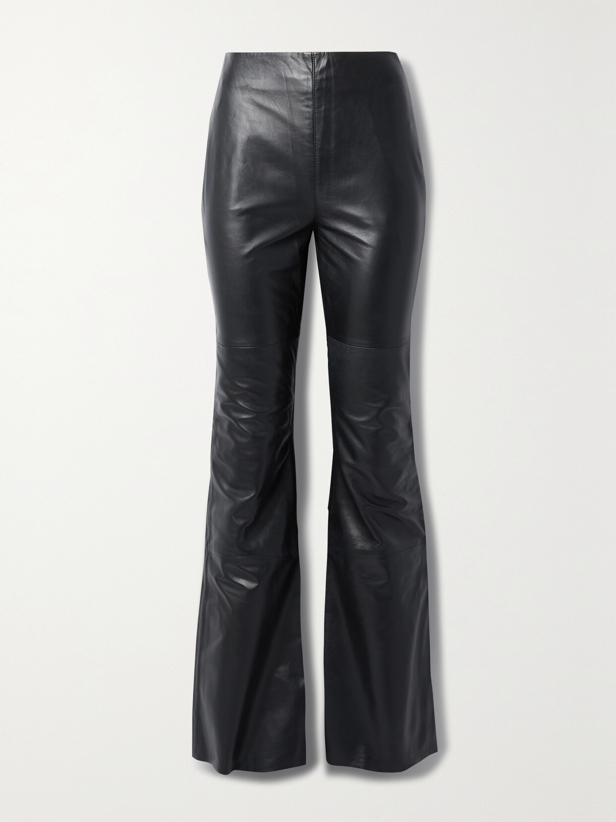 Deadwood - + Net Sustain Kick Recycled-leather Flared Pants - Black