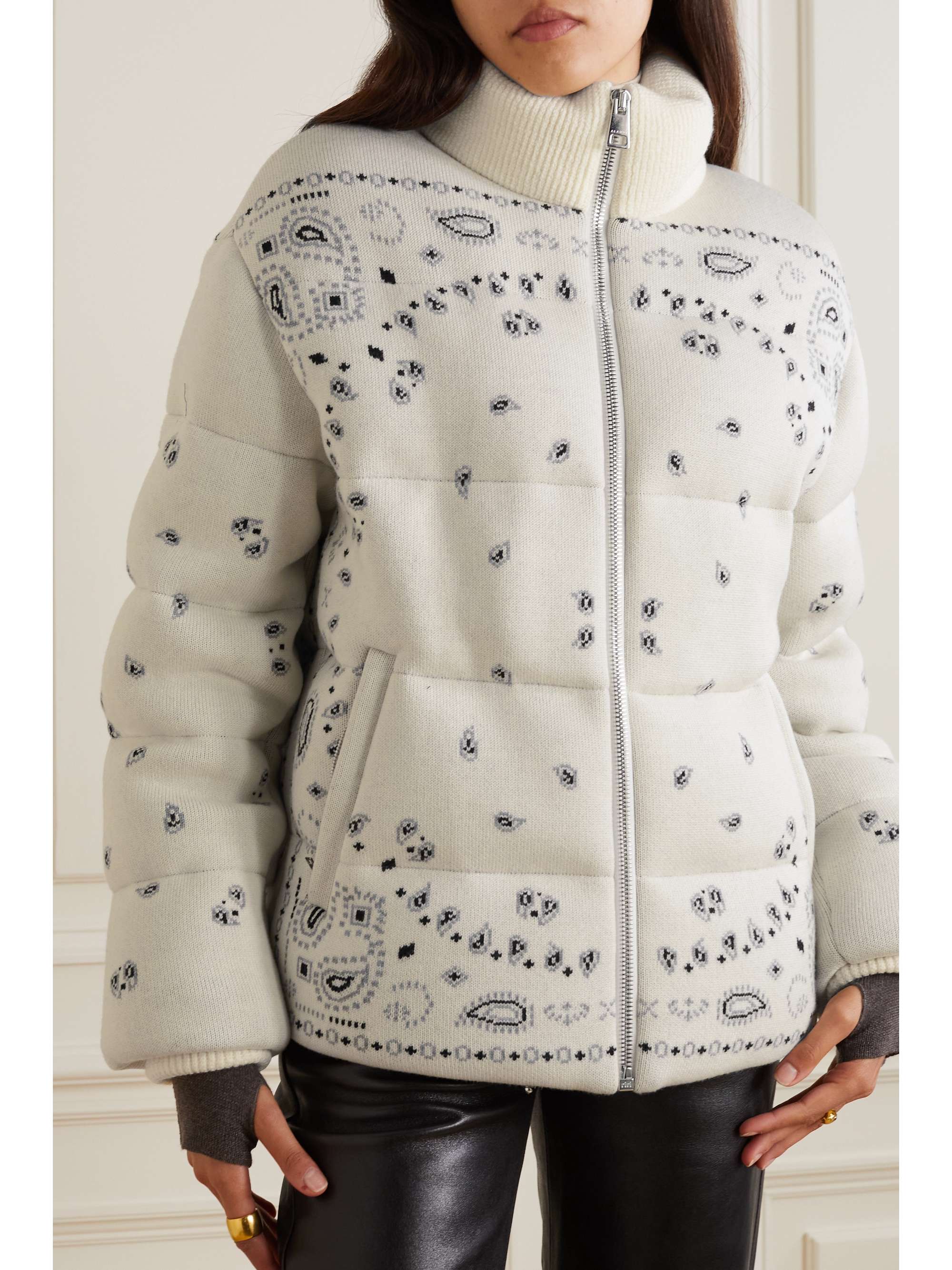 ALANUI Bandana jacquard quilted wool down jacket